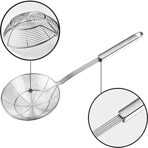 Colador Araña YFWOOD 20 cm Acero Inoxidable Doble Bobina