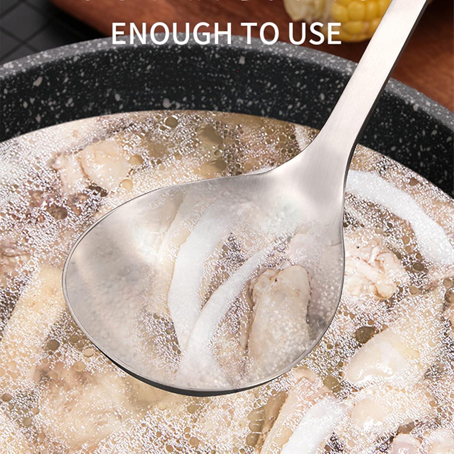 Juego de Cucharones Coladores Peohud de Acero Inoxidable 4 Piezas