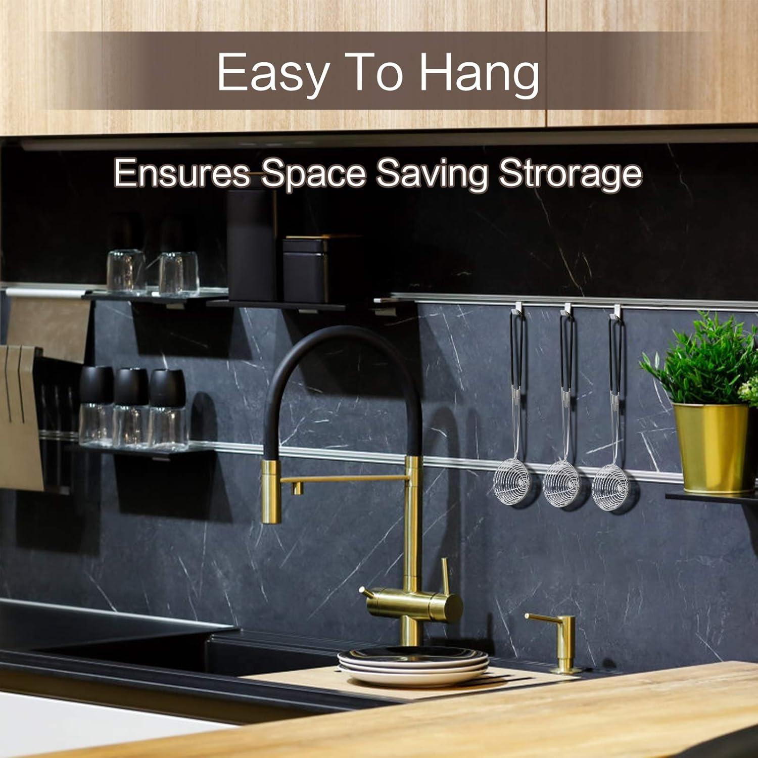 Cucharón Colador de Acero Inoxidable Heqishun 9 Piezas 27 cm