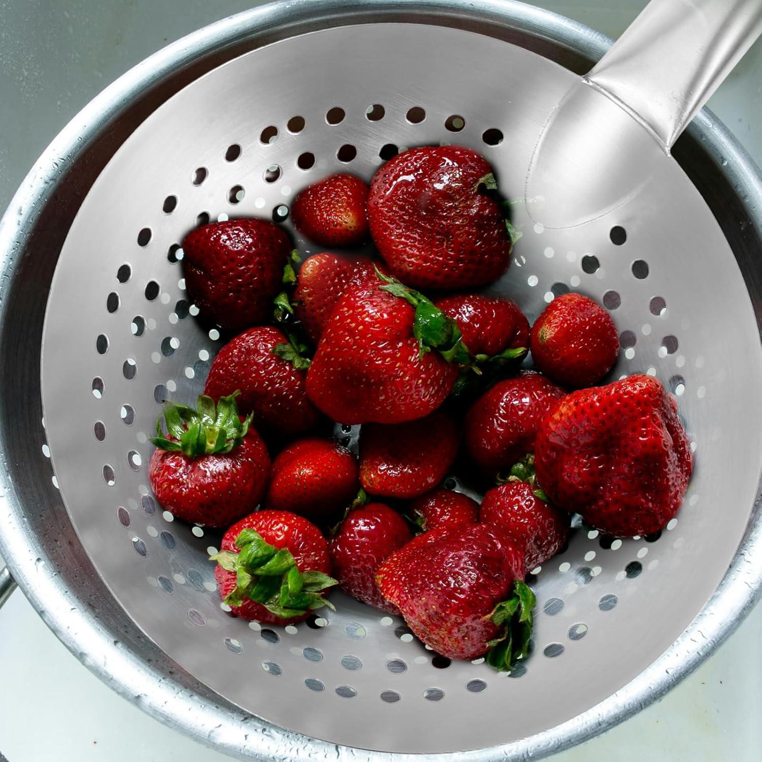 Cucharón colador ranurado YARDWE acero inoxidable 22 cm