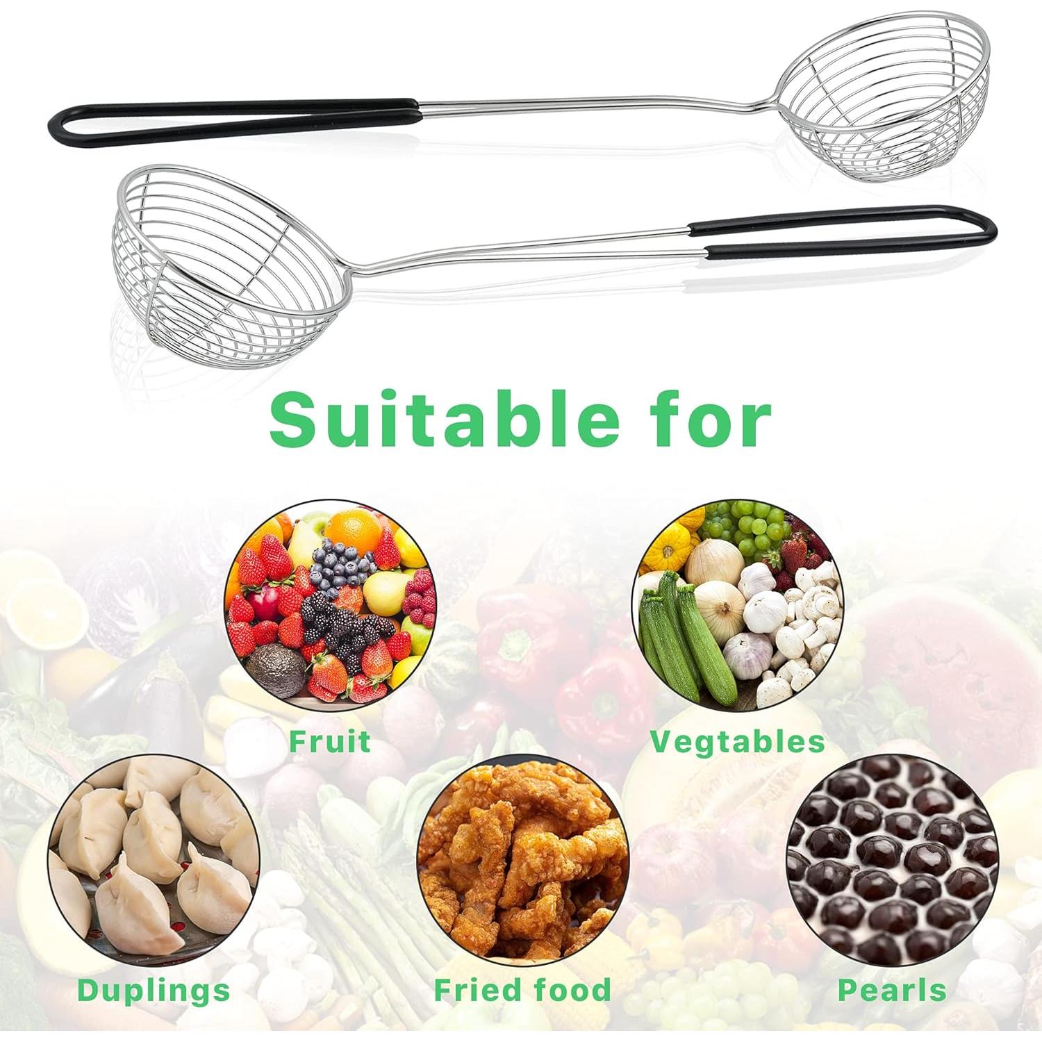 12 Cucharas Coladoras Acero Inoxidable Worldity 6.35 cm