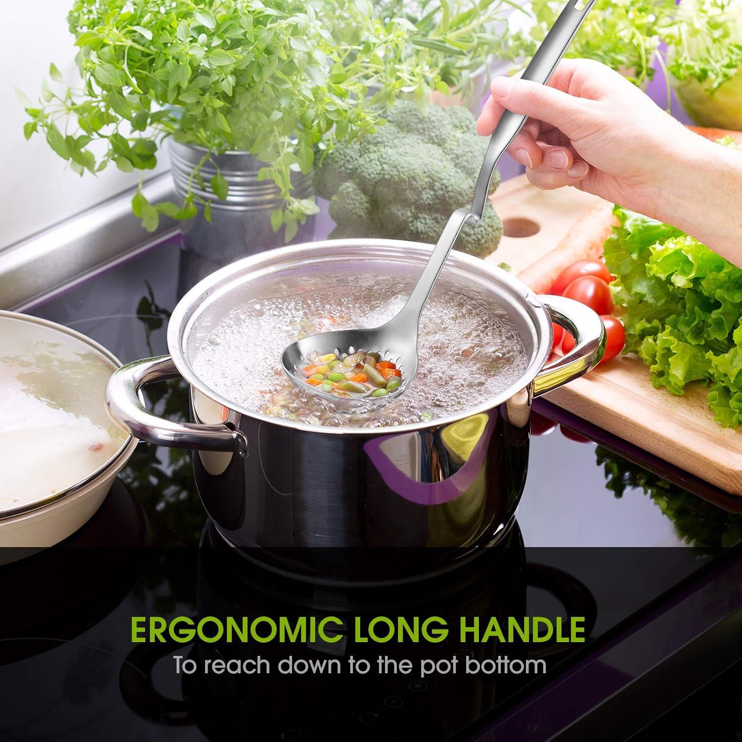 Juego de cucharas coladoras acero inoxidable Patelai 2 piezas