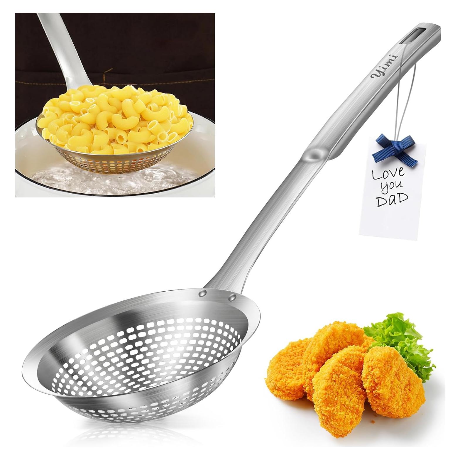 Cucharón Ranurado Yimi Acero Inoxidable 304 36 cm Grande