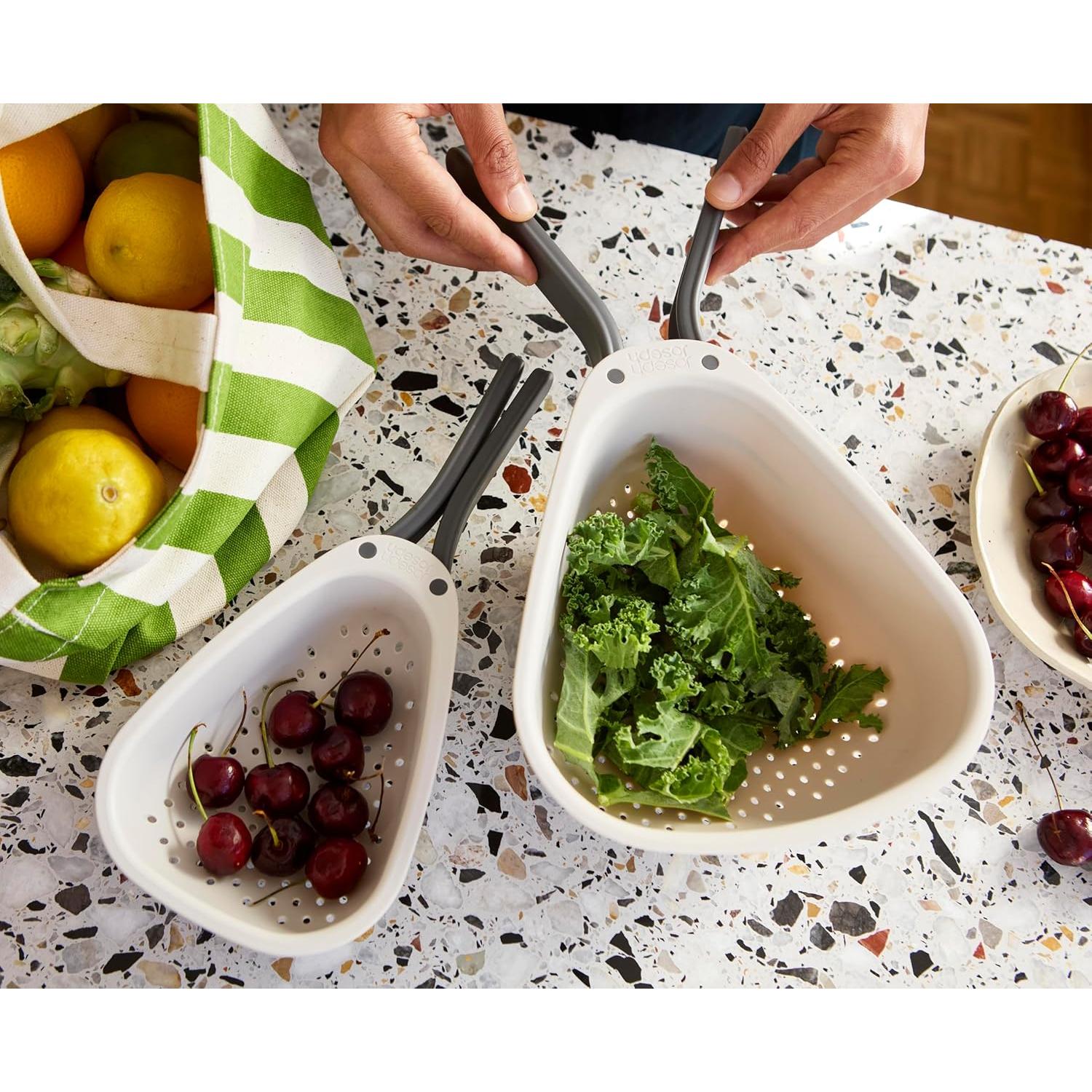 Colador Compacto Joseph Joseph Droplet Blanco 36.83x10.16cm