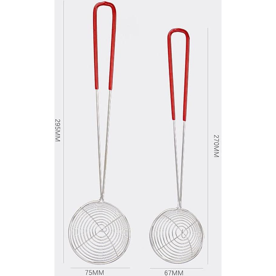 Cucharas Colador Acero Inoxidable Luzen 2 Pcs 27 y 29 cm