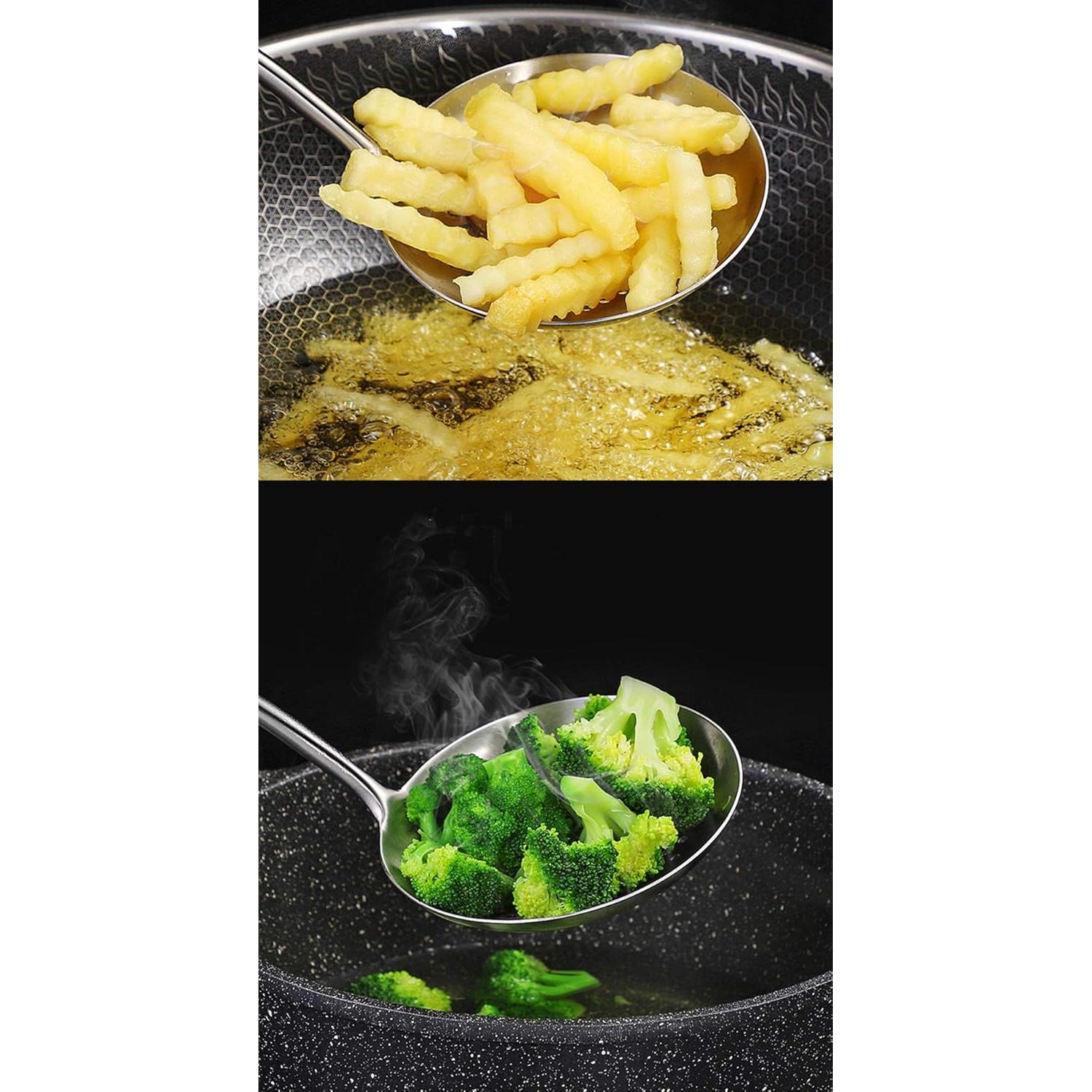 Cucharón colador ranurado FJNATINH acero inoxidable 304