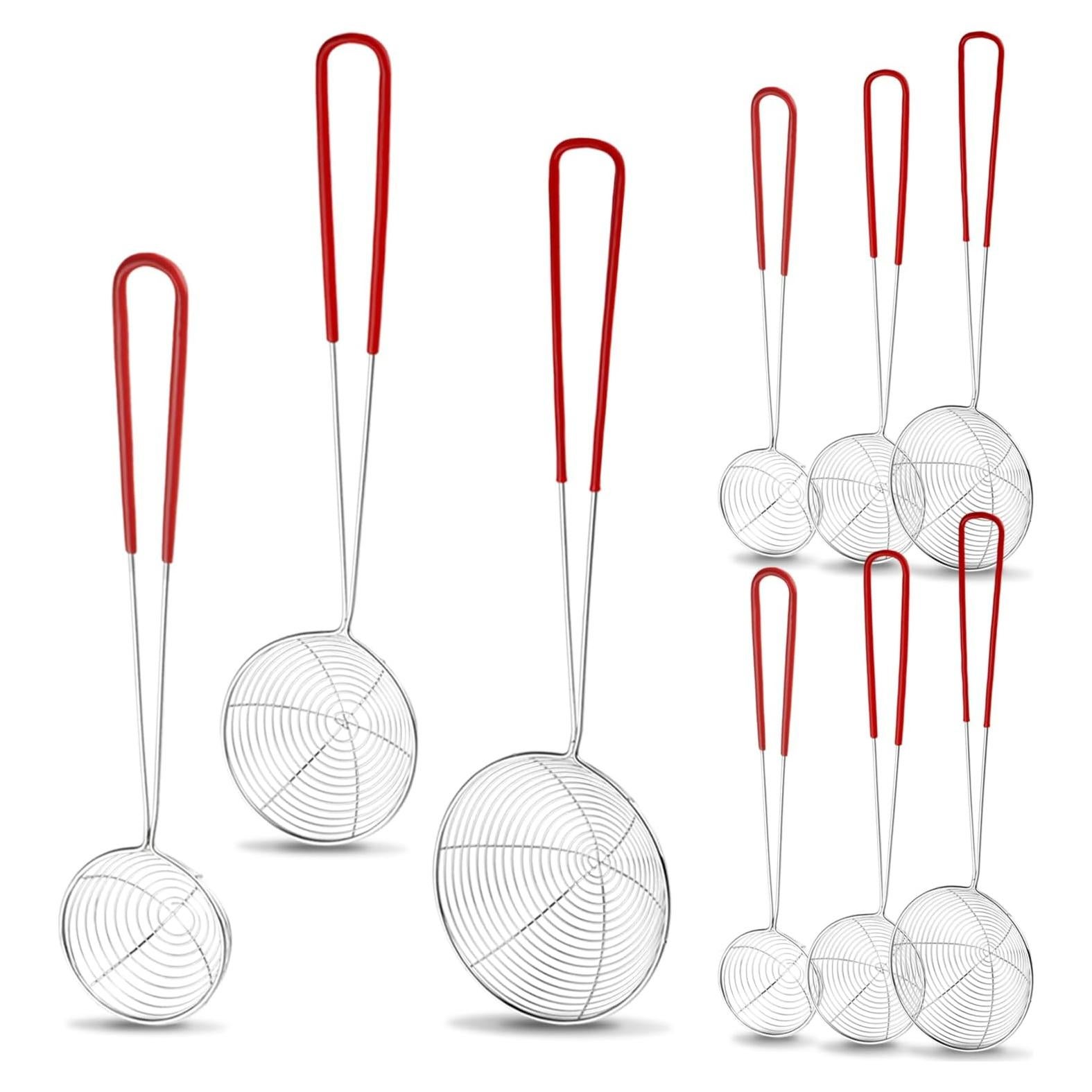 Juego de 9 cucharas coladoras Mirrline acero inoxidable 3 tamaños