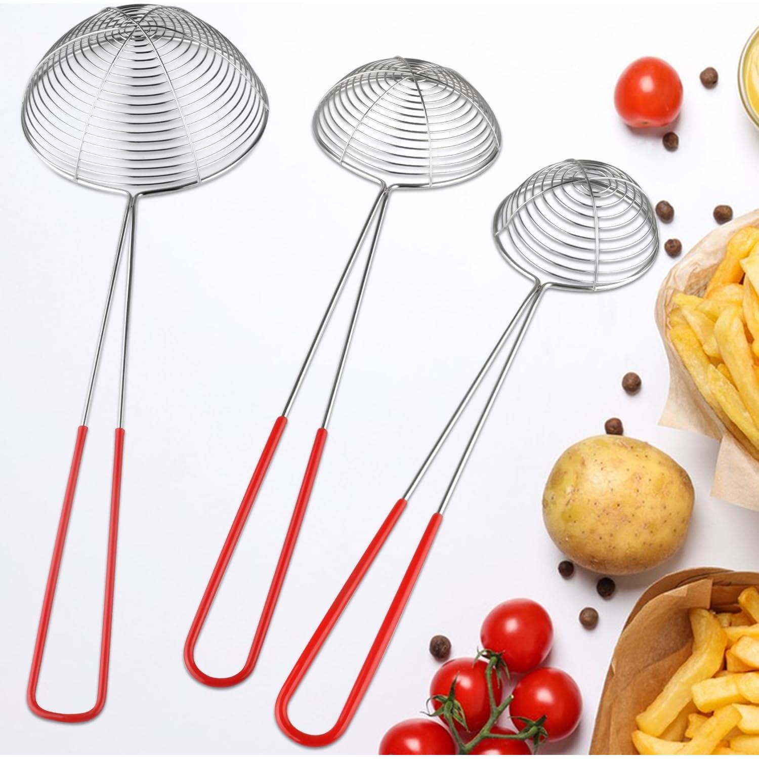 Juego de 9 cucharas coladoras Mirrline acero inoxidable 3 tamaños