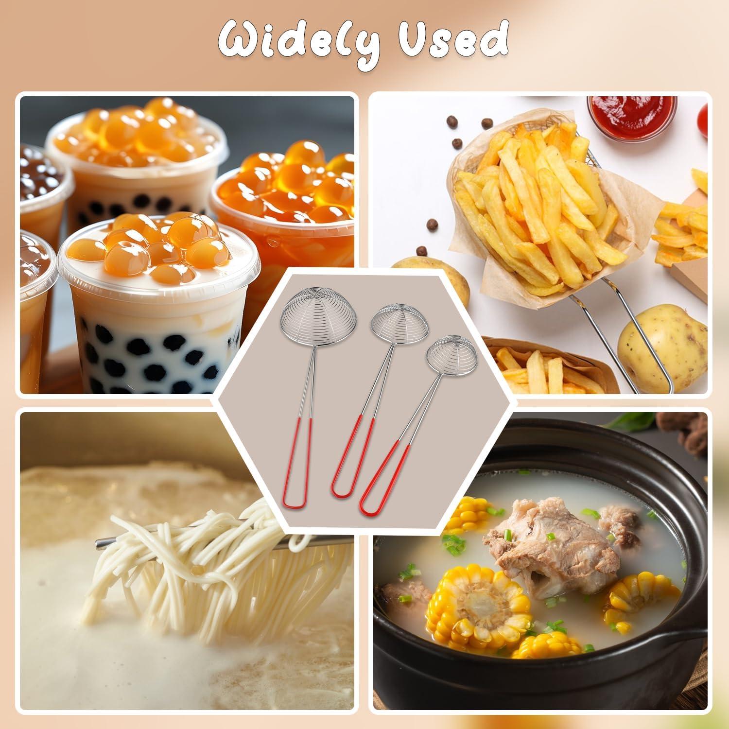 Juego de 9 cucharas coladoras Mirrline acero inoxidable 3 tamaños