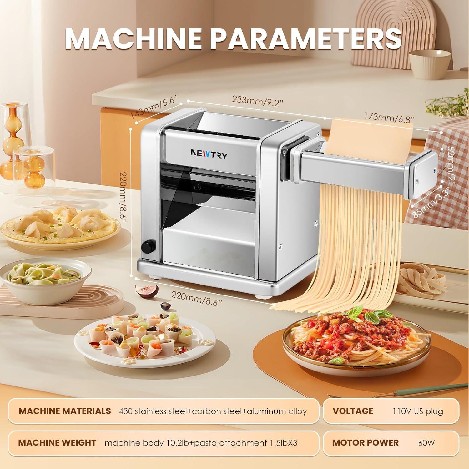 Máquina de Pasta Eléctrica NUEVO INTENTO 3 Cuchillas 110V