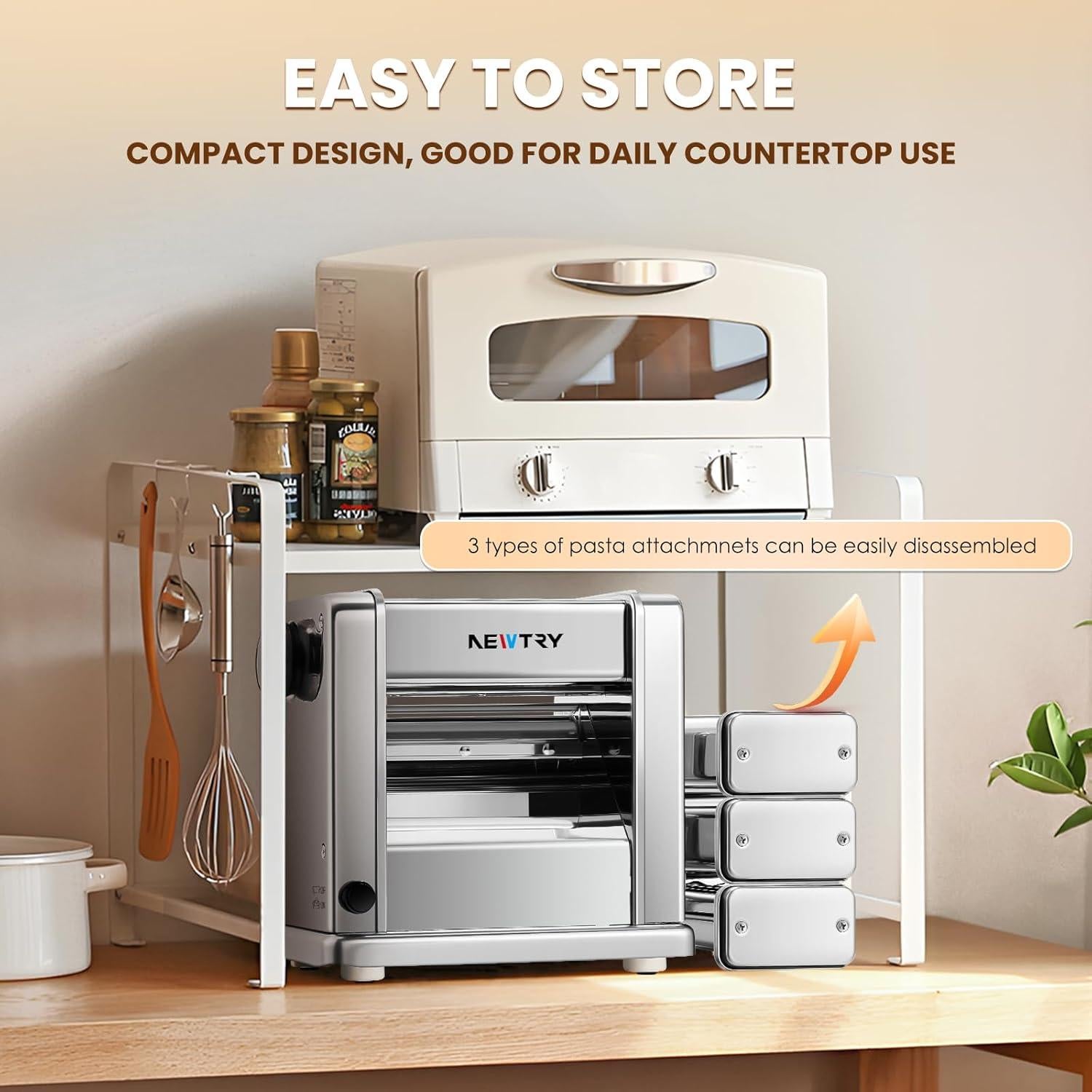 Máquina de Pasta Eléctrica NUEVO INTENTO 3 Cuchillas 110V