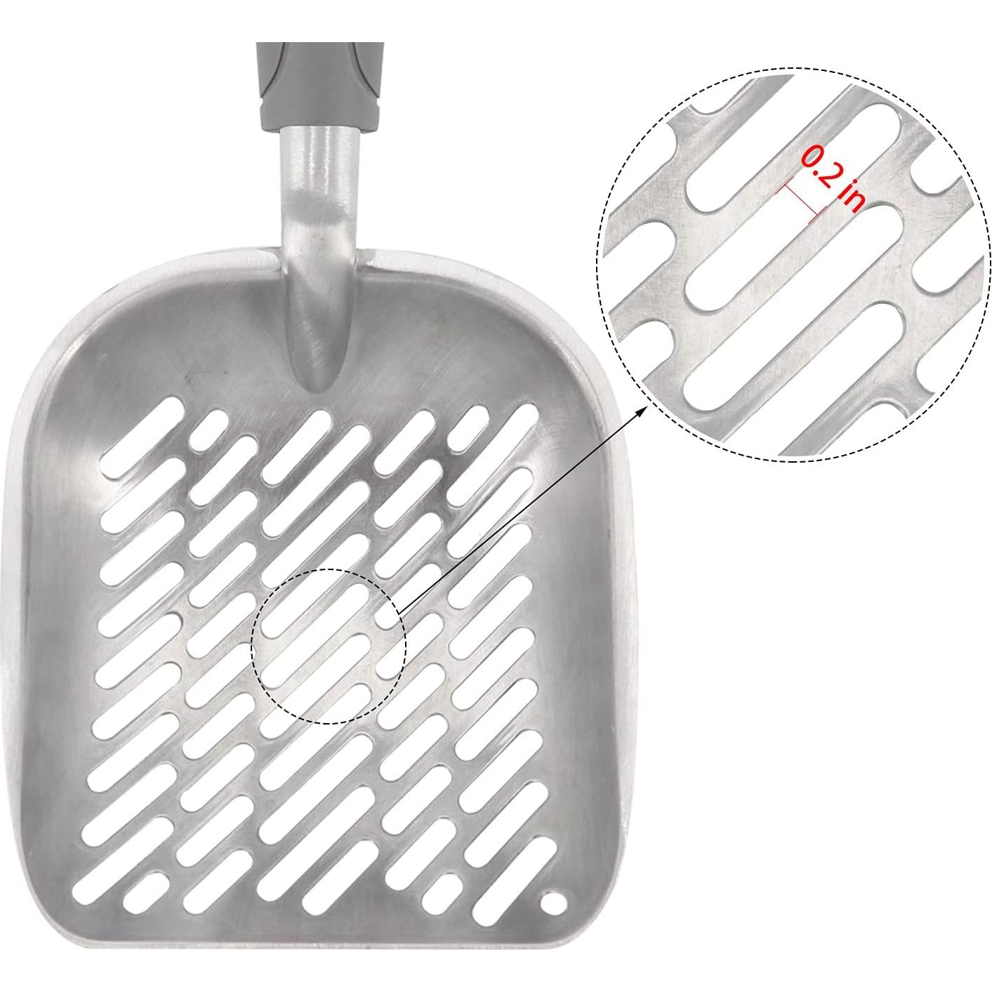 Pala para Arena de Gato QIYADIN de Aluminio Gris 35 cm