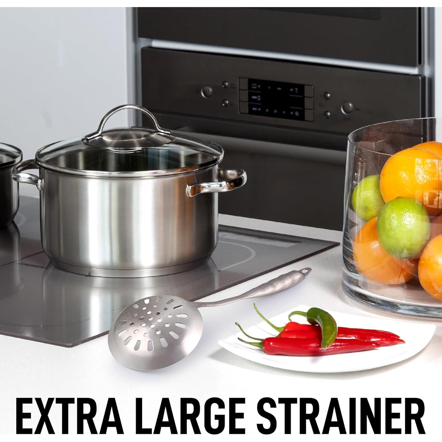 Cuchara Coladora Ranurada Zulay Kitchen 36.83 cm Acero Inoxidable