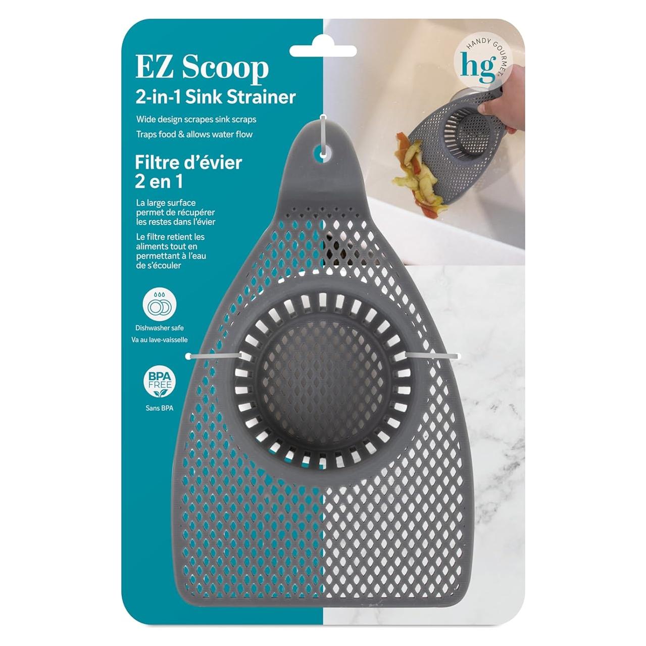 Colador de Fregadero EZ Scoop Handy Gourmet, Libre BPA