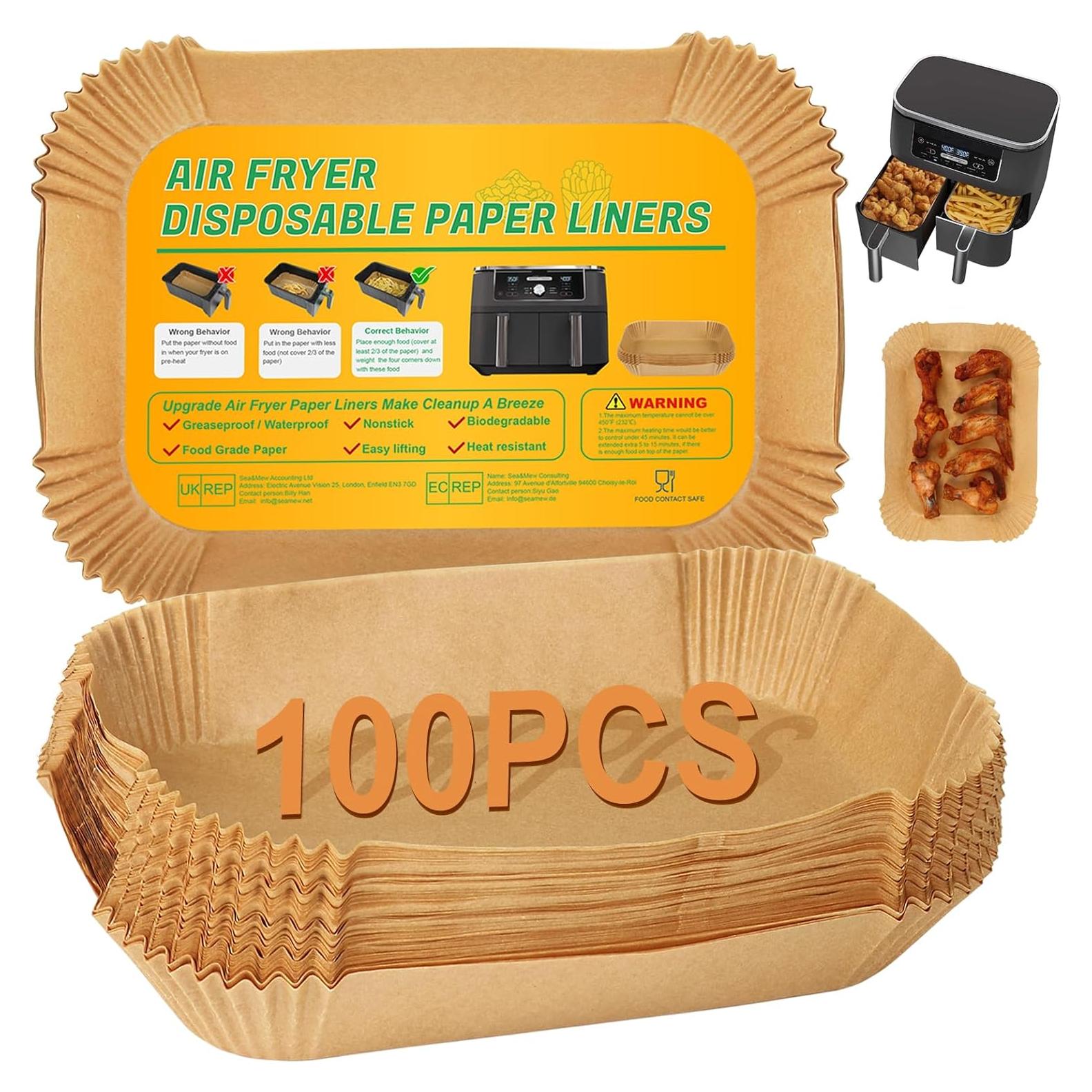 Forros de Papel Desechables BYKITCHEN 100pcs para Freidora