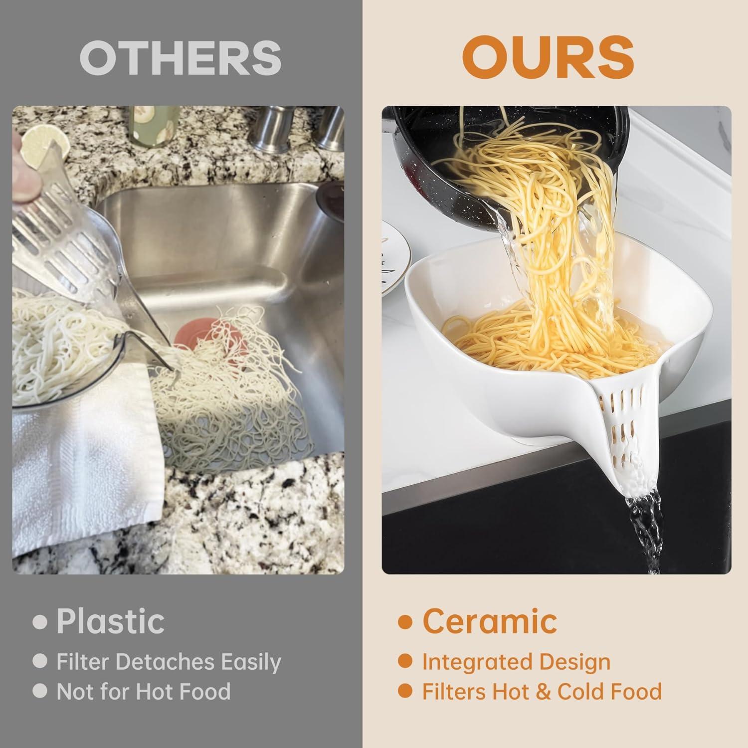 Colador de Cerámica NiHome Multifuncional 23,88x19,81cm