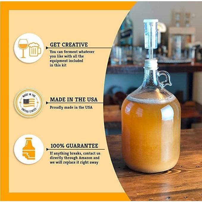 Fermentador de Vidrio Craft A Brew 3.79L con Accesorios