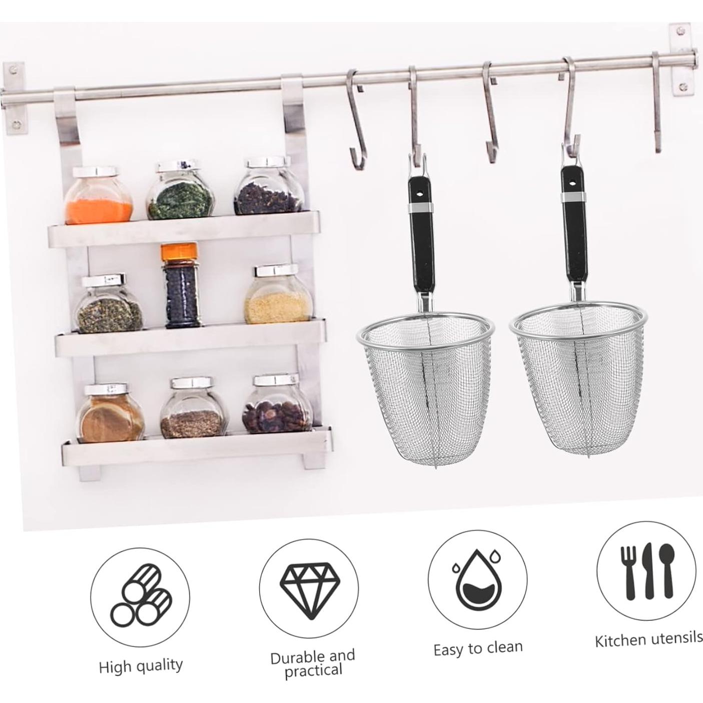 Cucharón Colador de Fideos Hoement Acero Inoxidable 34cm