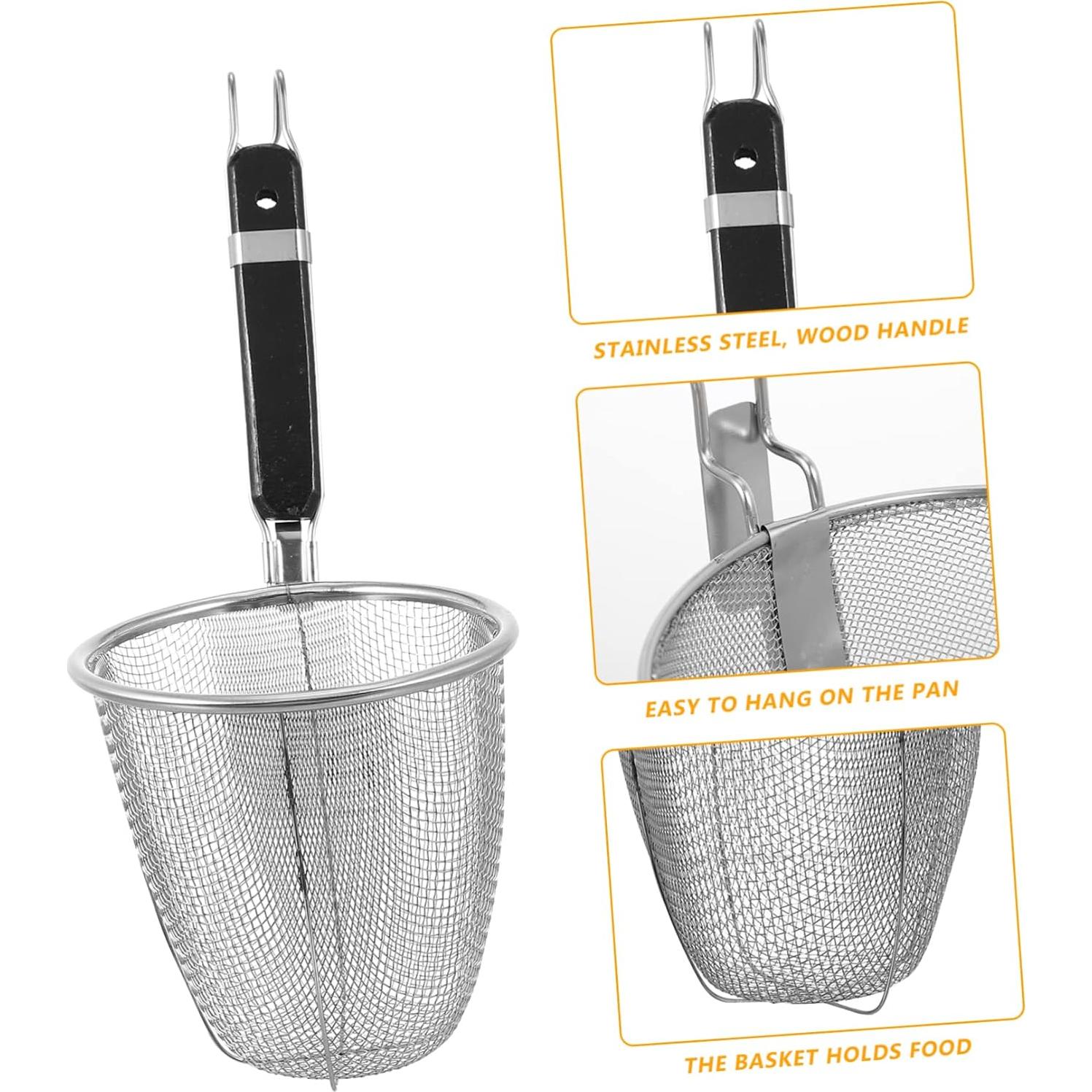 Cucharón Colador de Fideos Hoement Acero Inoxidable 34cm