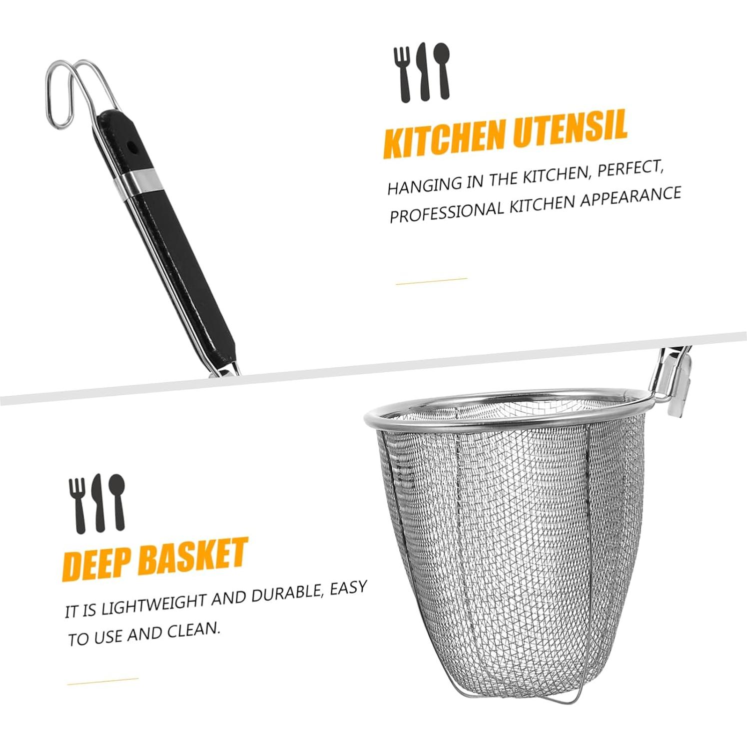 Cucharón Colador de Fideos Hoement Acero Inoxidable 34cm