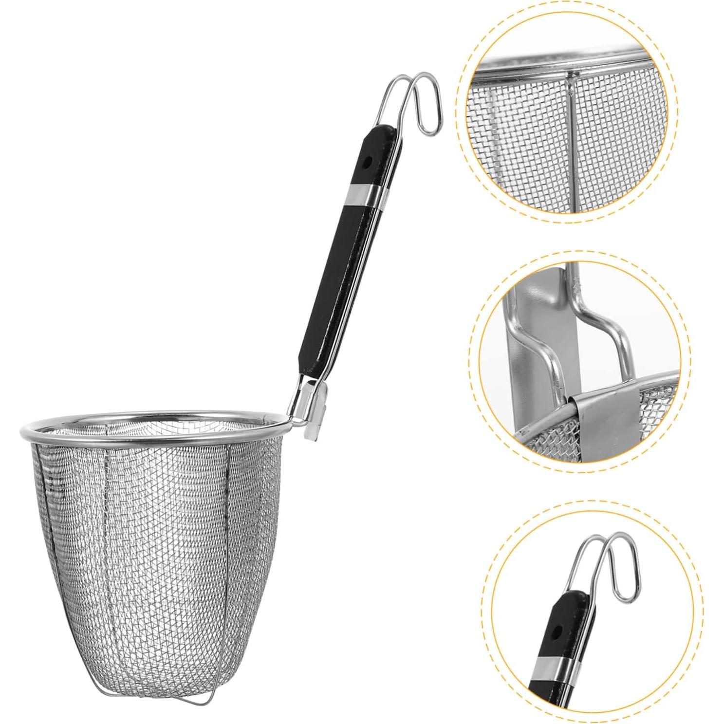 Cucharón Colador de Fideos Hoement Acero Inoxidable 34cm