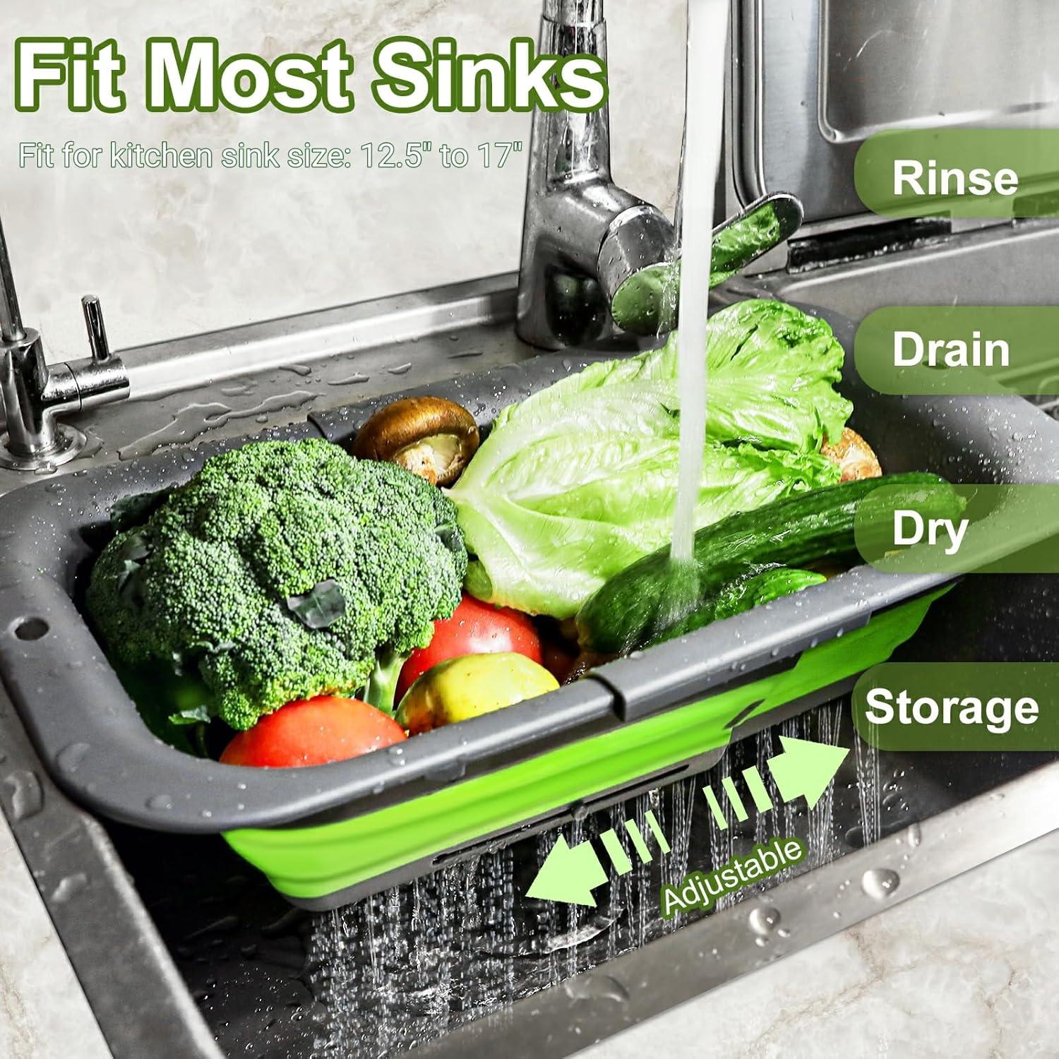 Colador Plegable ROTTOGOON 7Qt Ajustable Verde