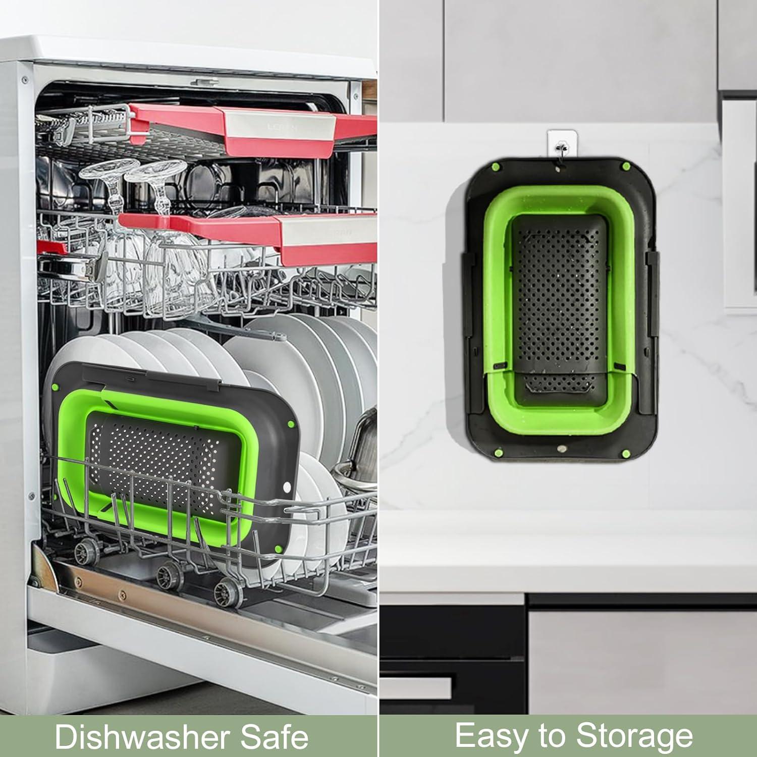 Colador Plegable ROTTOGOON 7Qt Ajustable Verde