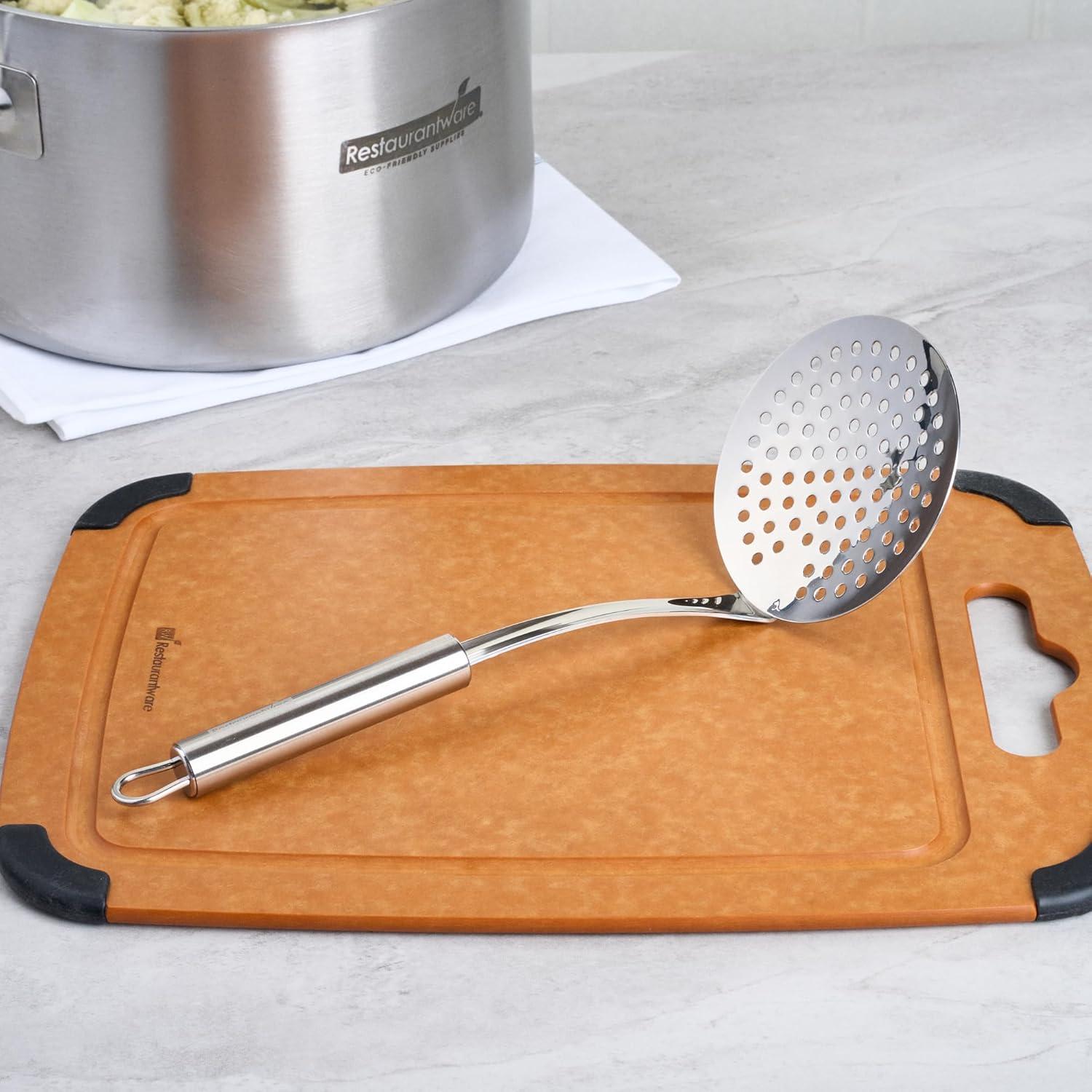 Cuchara de escurrir acero inoxidable Restaurantware 30,73 cm