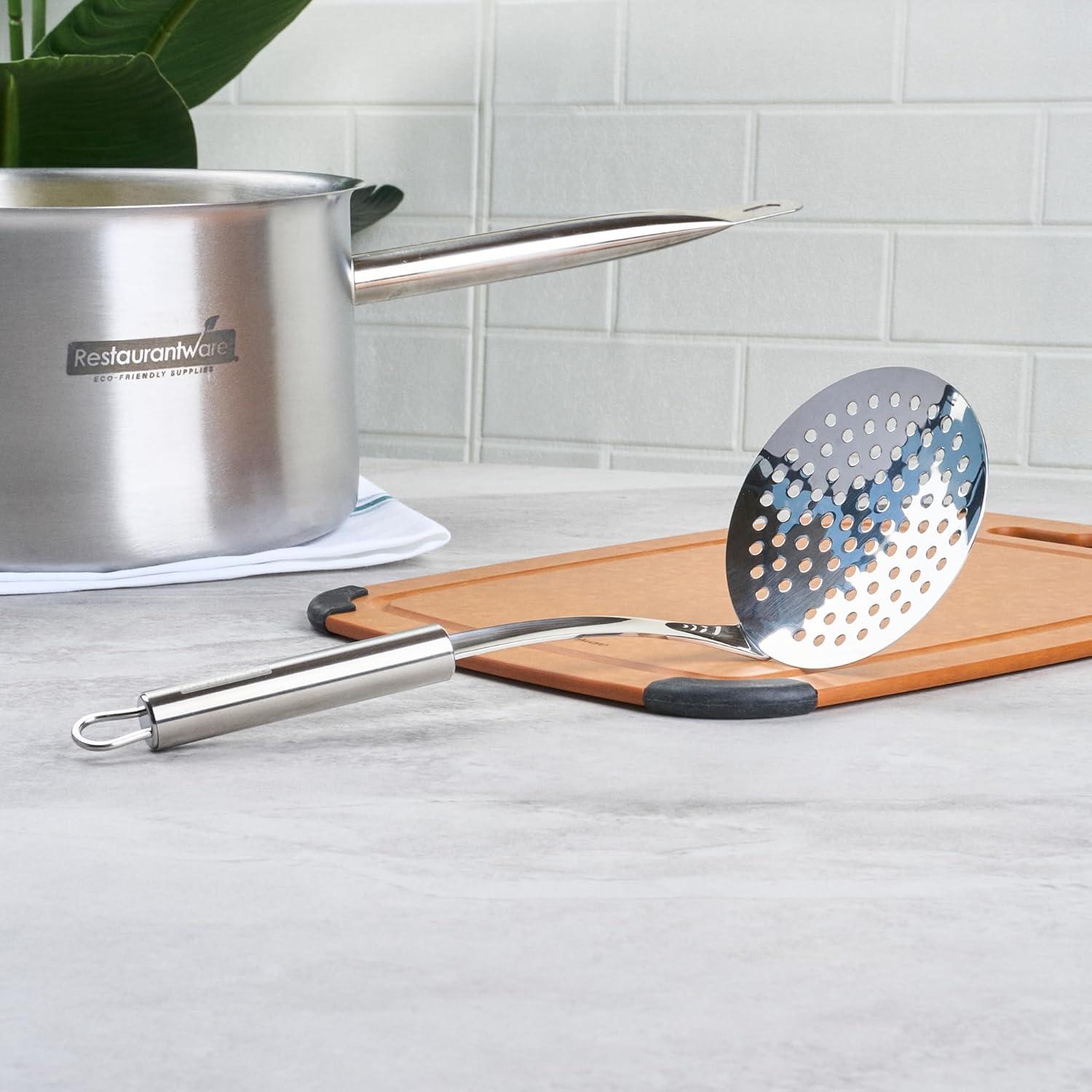 Cuchara de escurrir acero inoxidable Restaurantware 30,73 cm