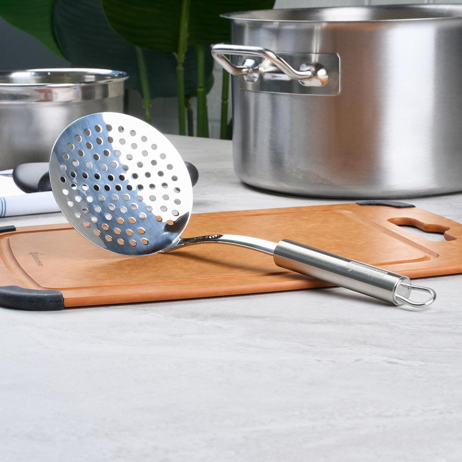 Cuchara de escurrir acero inoxidable Restaurantware 30,73 cm