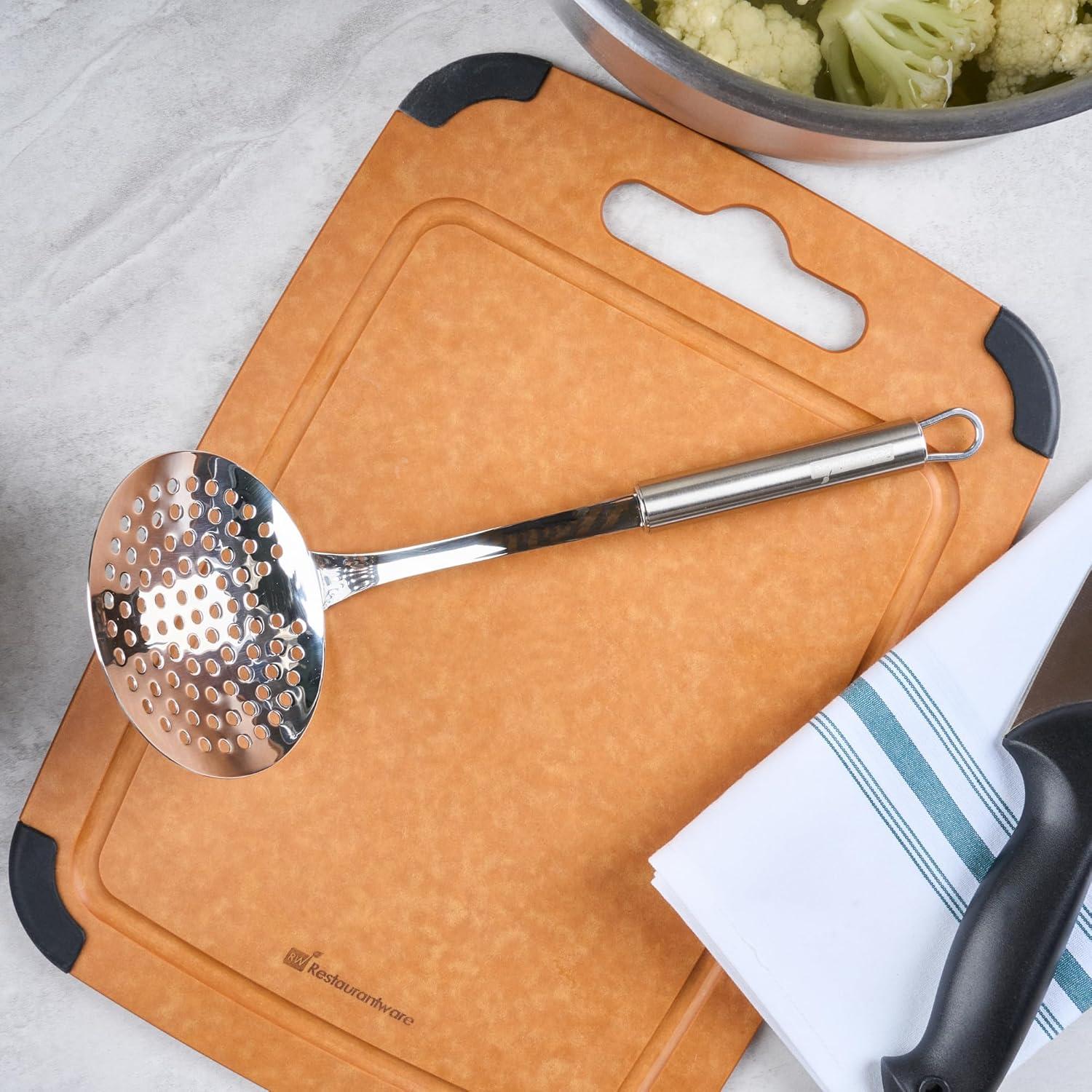 Cuchara de escurrir acero inoxidable Restaurantware 30,73 cm