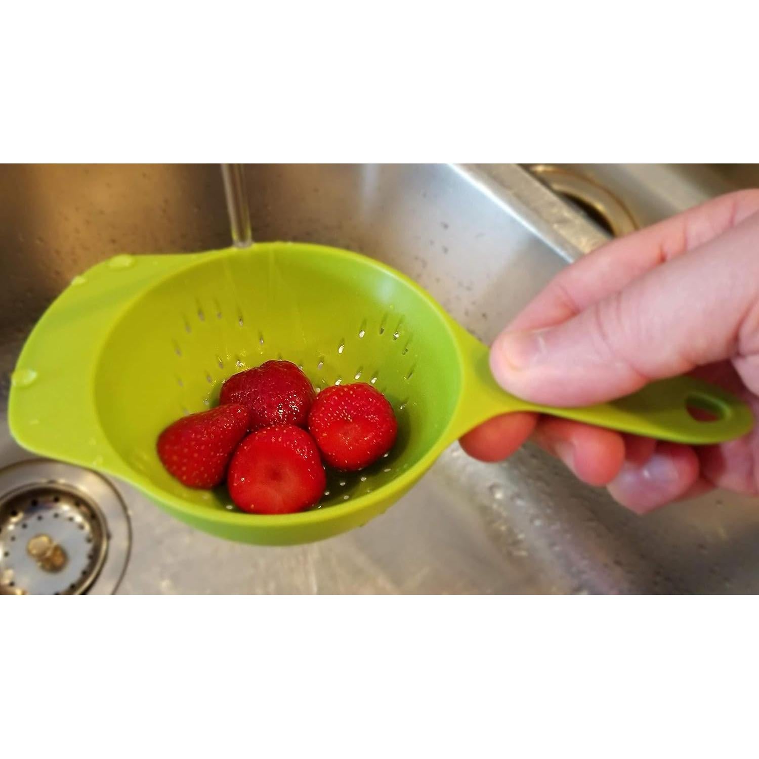 Juego de 2 coladores mini Handy Housewares - Plástico duradero