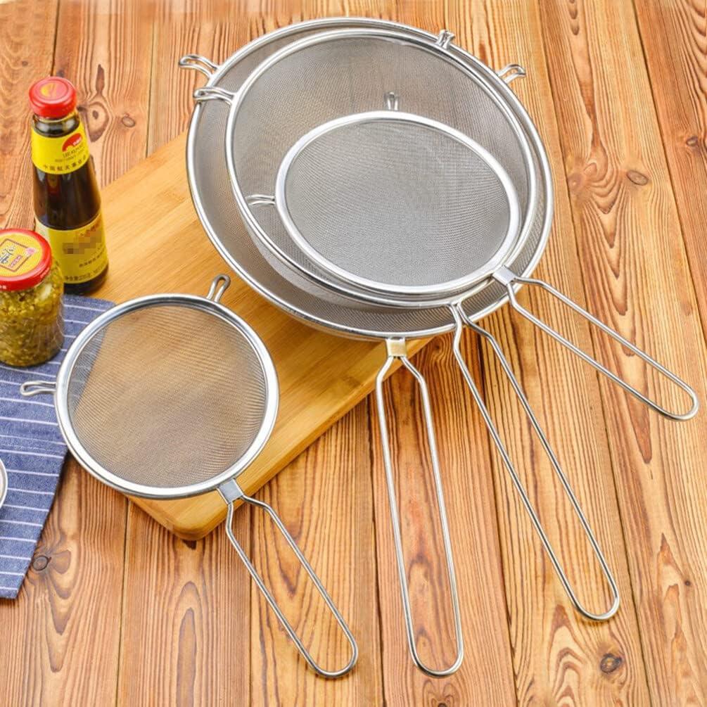 Cucharón colador de acero inoxidable Luxshiny 37 cm ergonómico