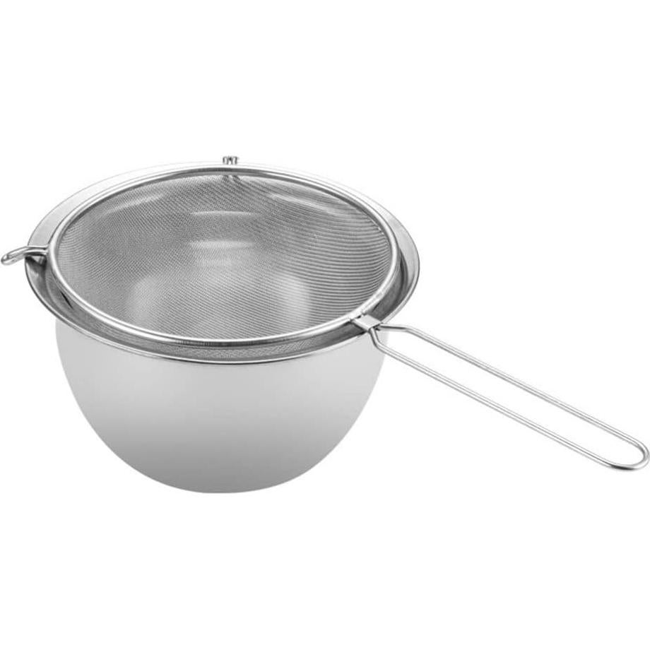 Cucharón colador de acero inoxidable Luxshiny 37 cm ergonómico