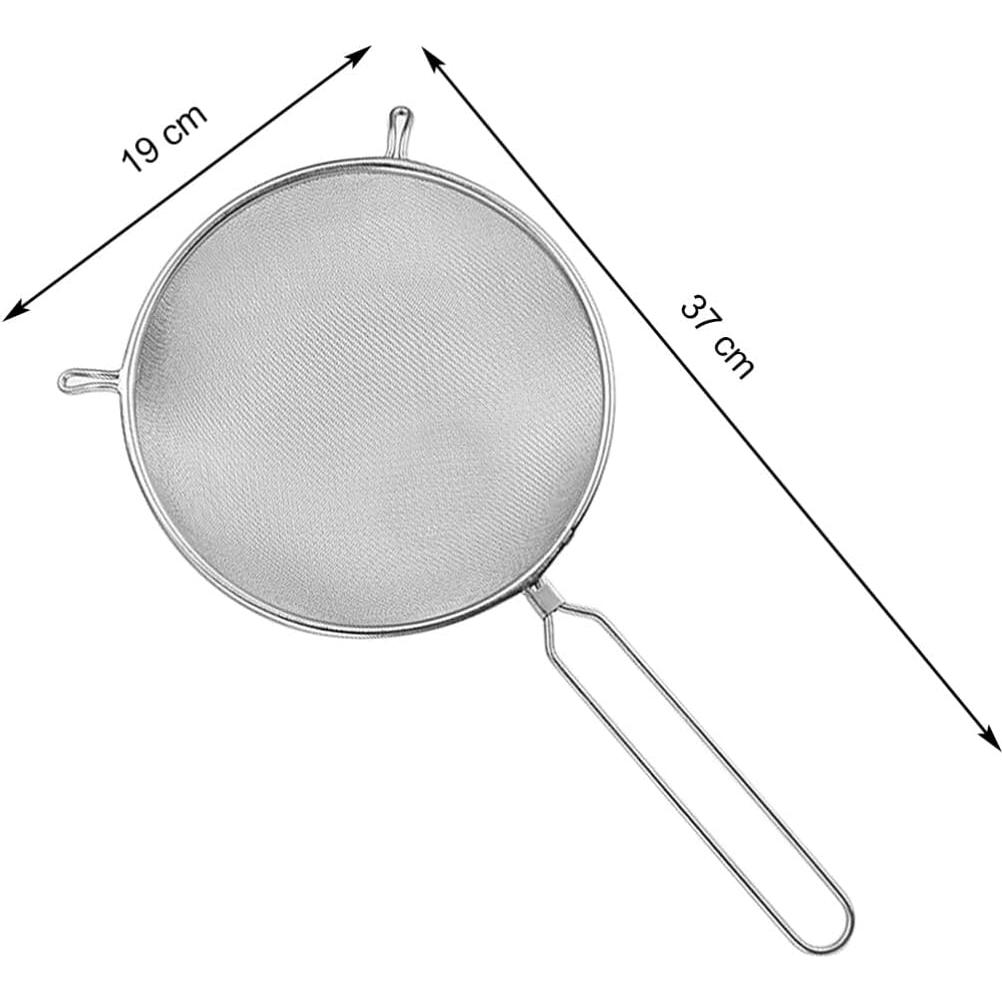 Cucharón colador de acero inoxidable Luxshiny 37 cm ergonómico