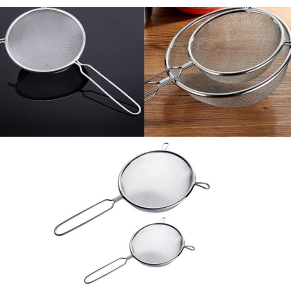 Cucharón colador de acero inoxidable Luxshiny 37 cm ergonómico