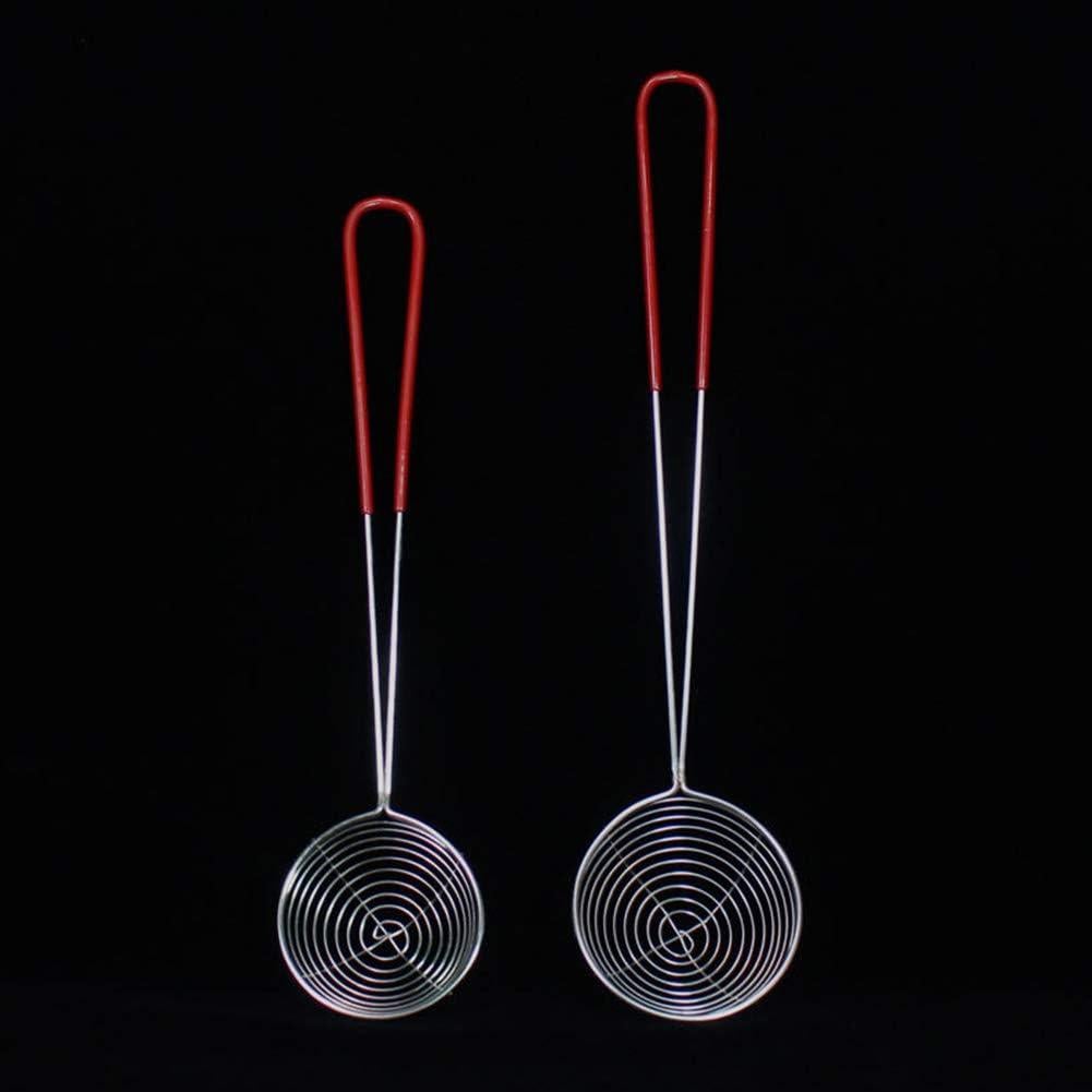 Cuchara Colador Ranurado JIANWEI Acero Inoxidable Rojo S