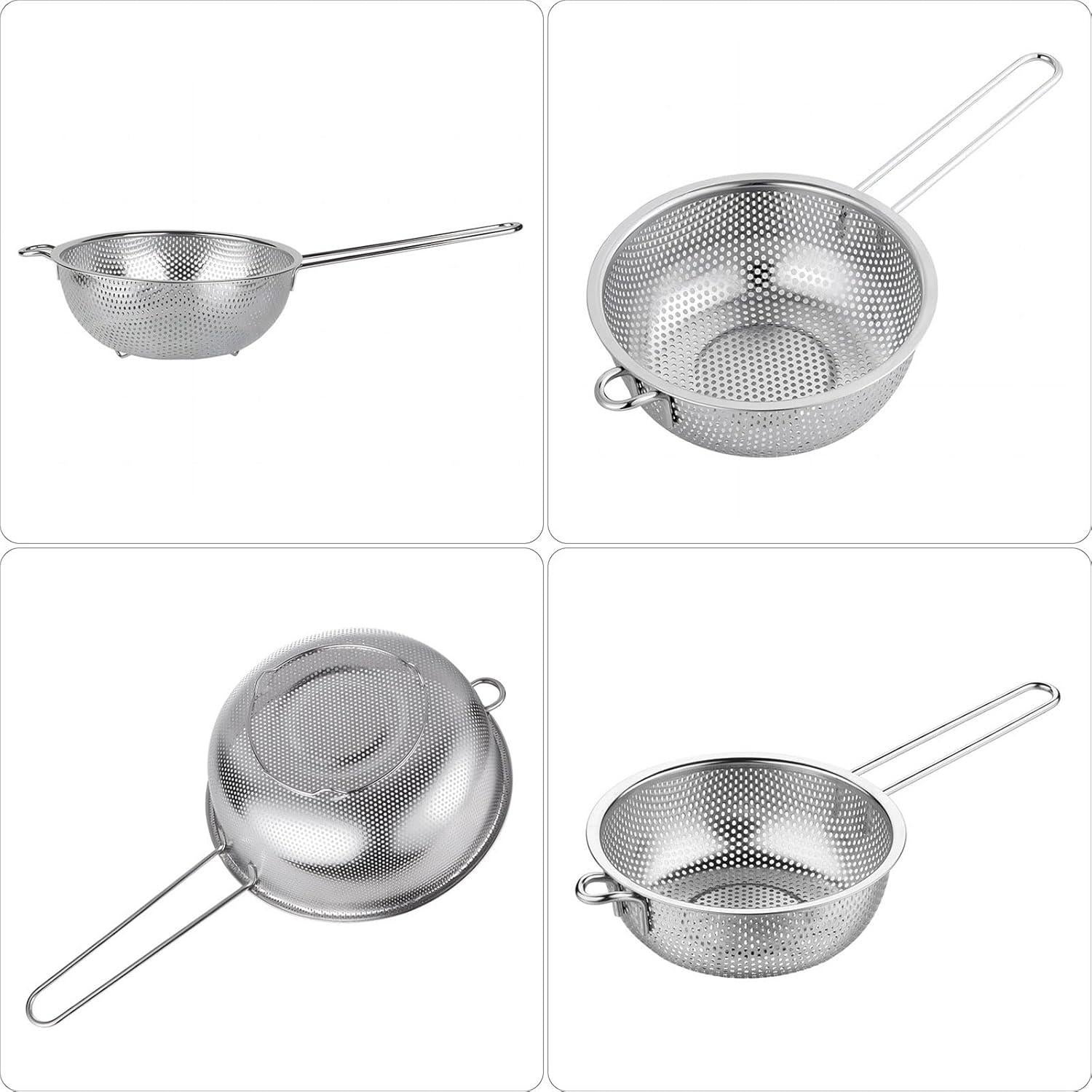 Colador de Acero Inoxidable GREATLINK 19.5 cm con Mango