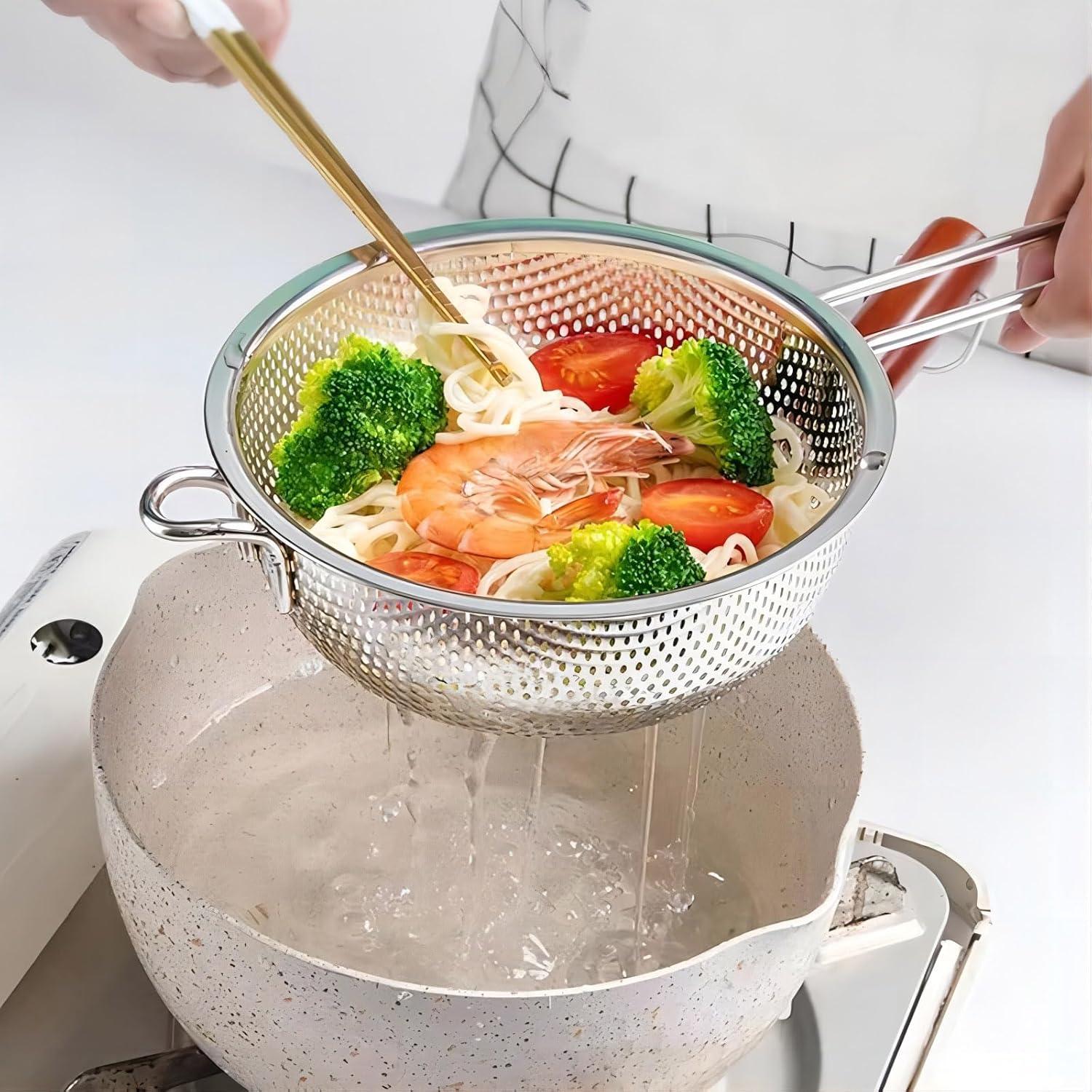 Colador de Acero Inoxidable GREATLINK 19.5 cm con Mango