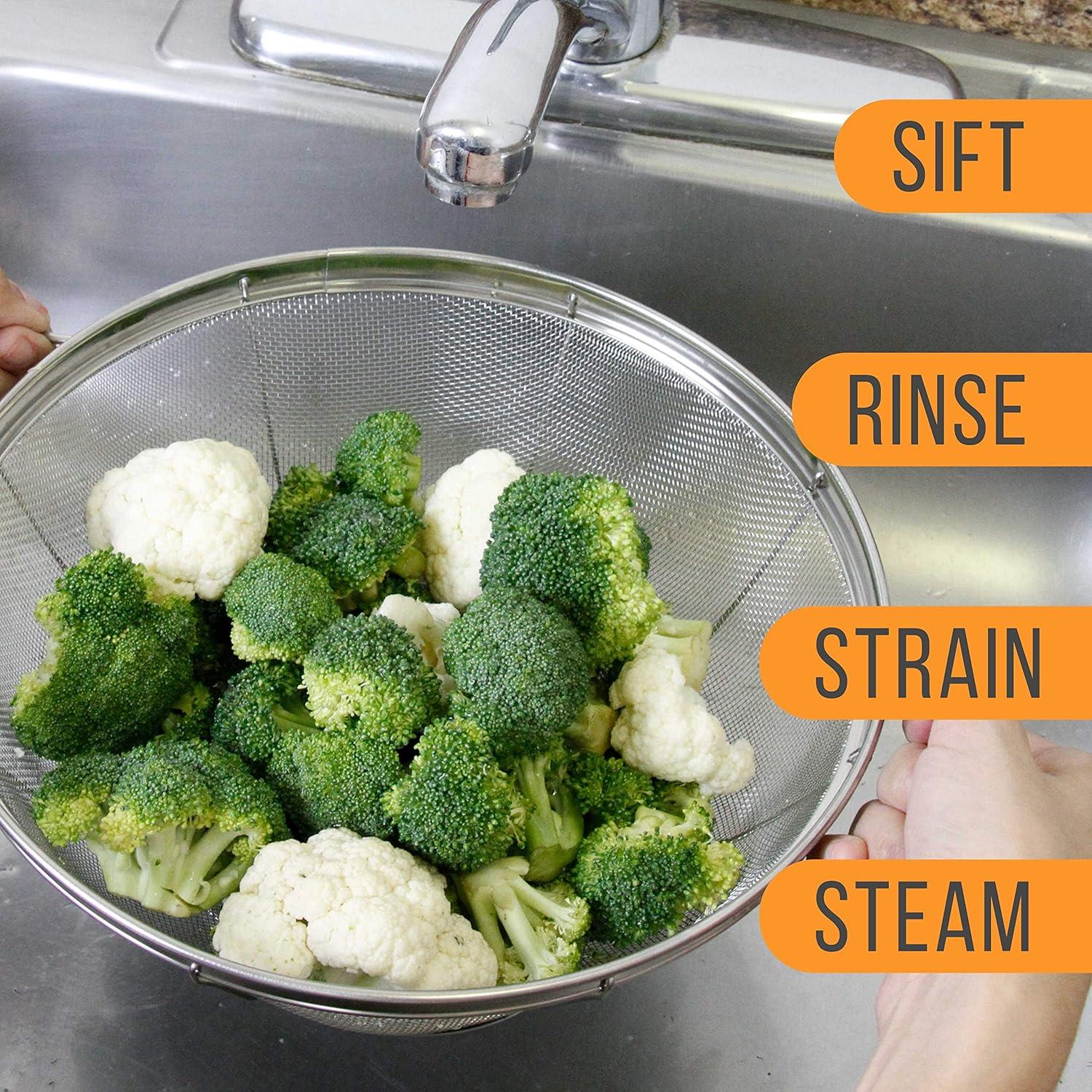 Juego de Coladores de Acero Inoxidable U.S. Kitchen Supply - 3 Piezas