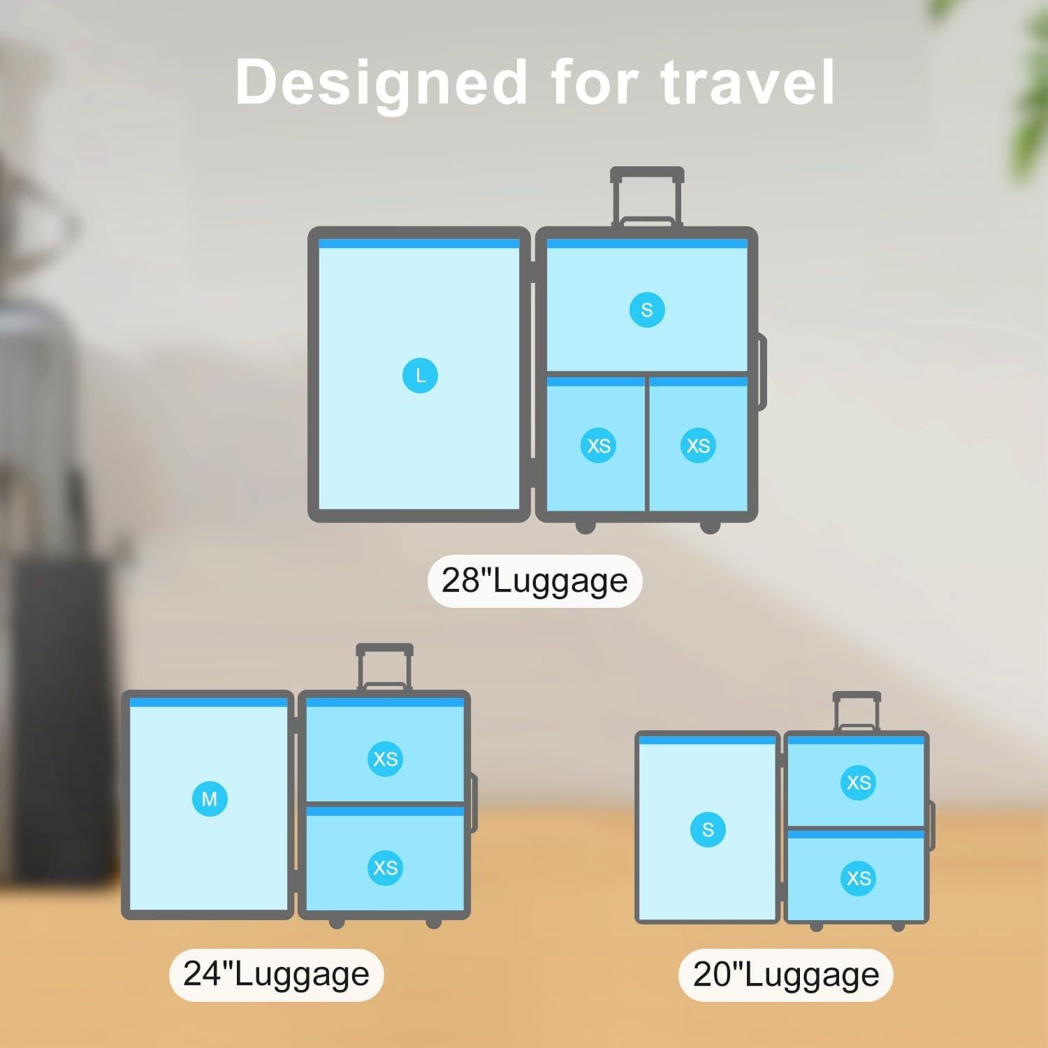 Combo 6 Bolsas de Vacío UPGOGO para Viaje con Bomba Eléctrica