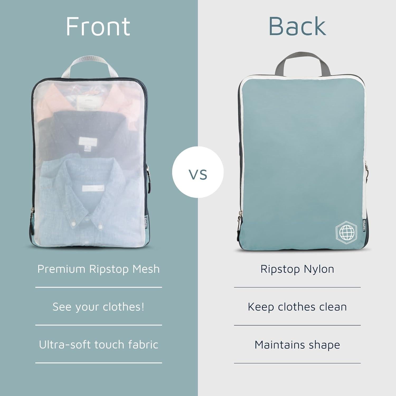 Juego de Cubos de Empaque Grande TRIPPED - Organizador de Viaje