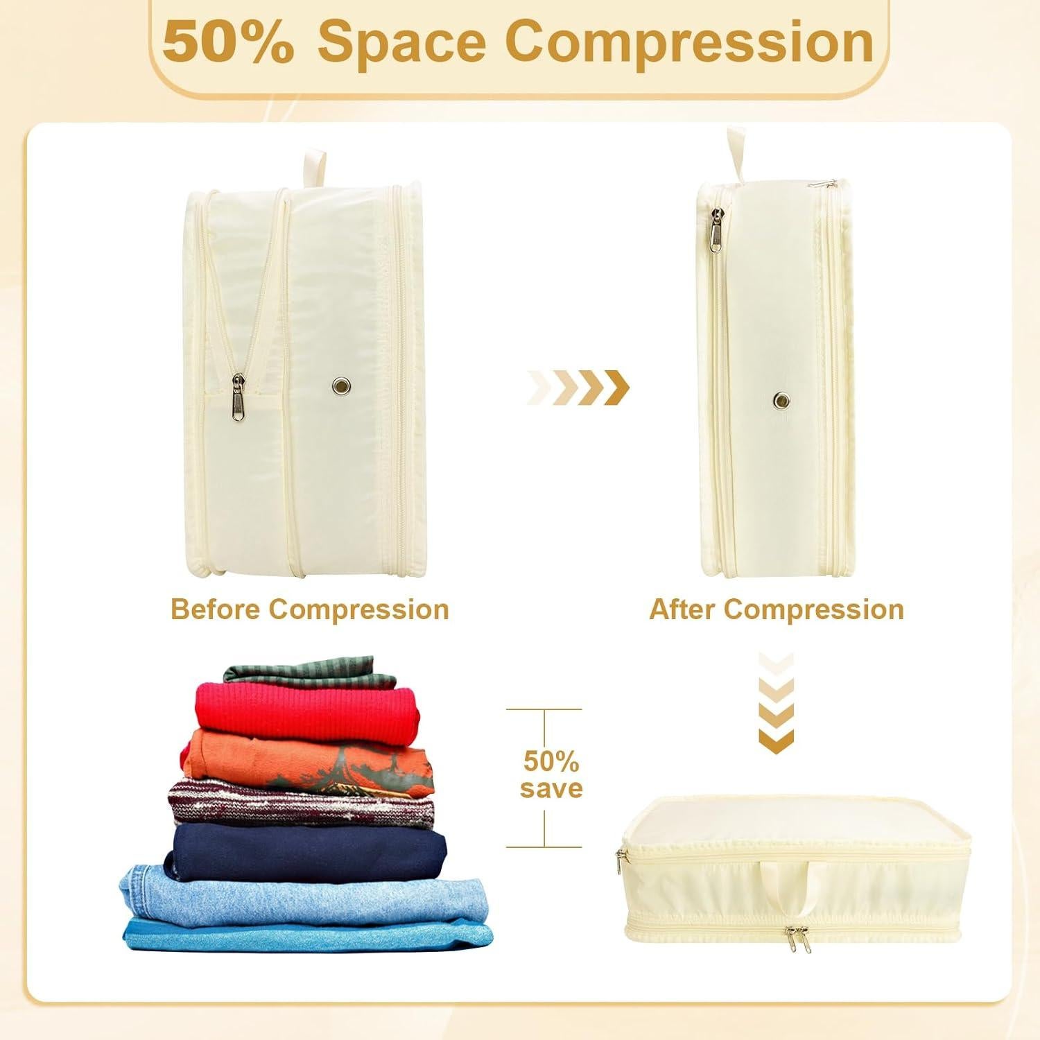 Cubos de Compresión CALACH Extra Grandes 2 Pzs Beige