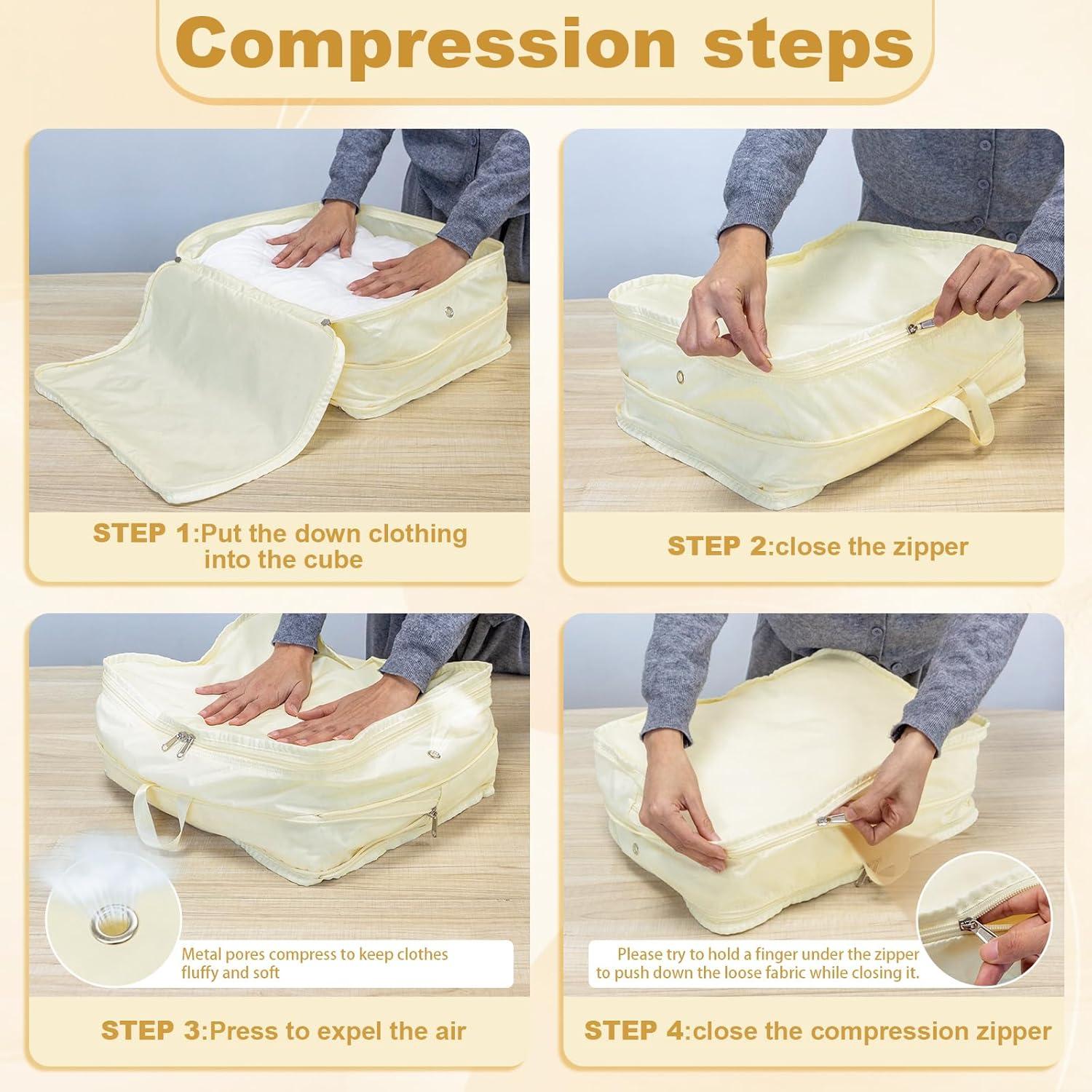 Cubos de Compresión CALACH Extra Grandes 2 Pzs Beige