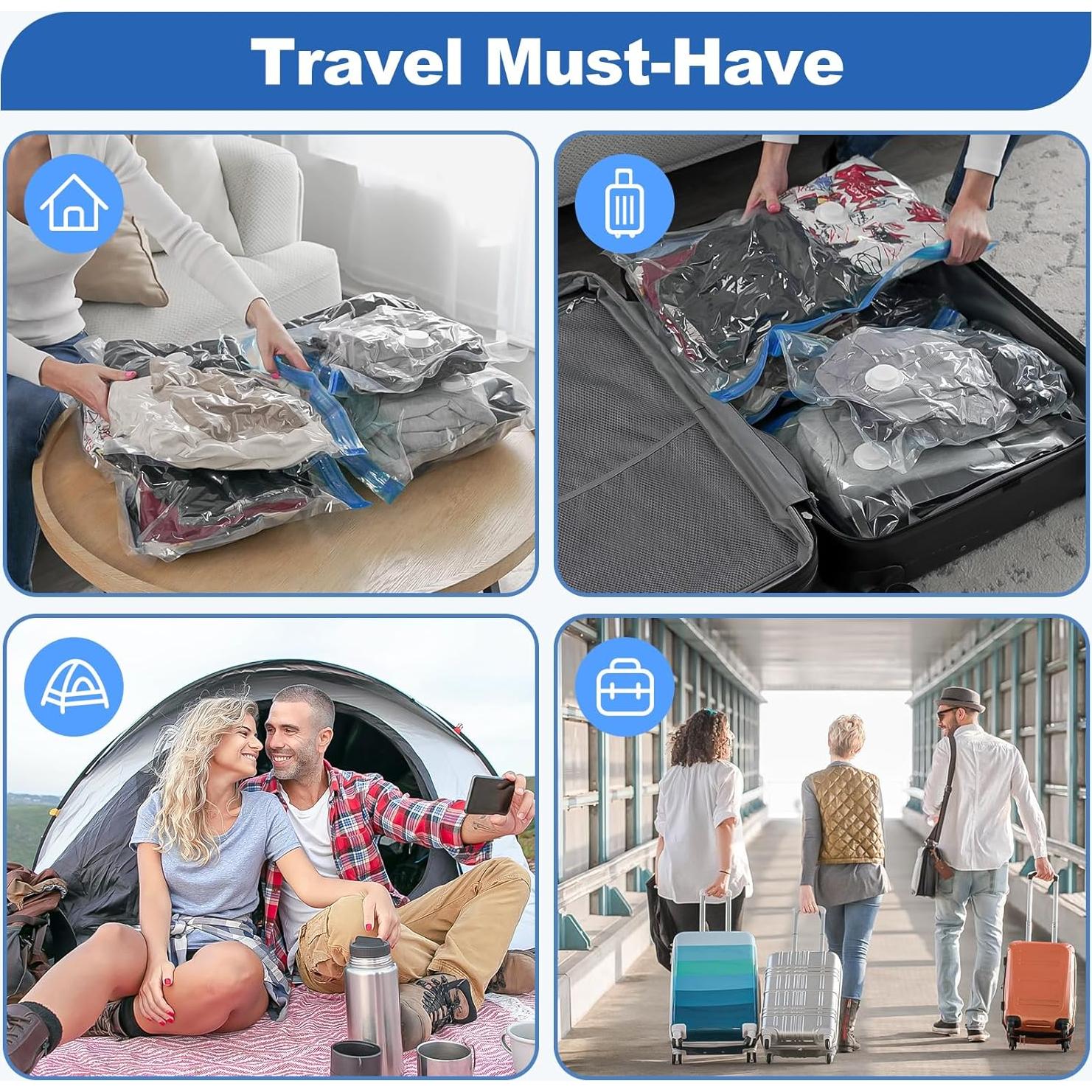 VMstr 9 Bolsas de Almacenamiento al Vacío con Bomba USB