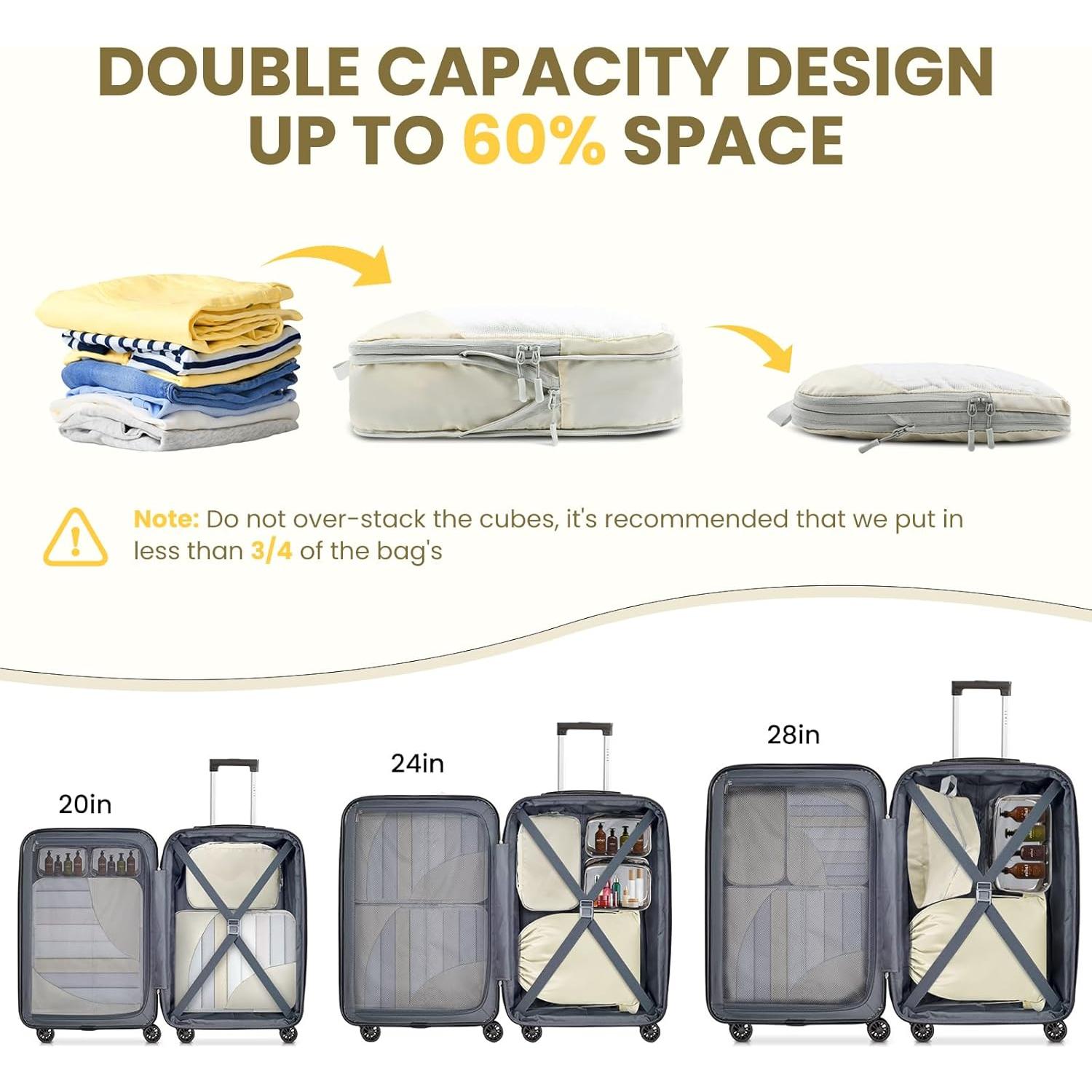 Set de 10 Cubos de Compresión Nathomaim Beige