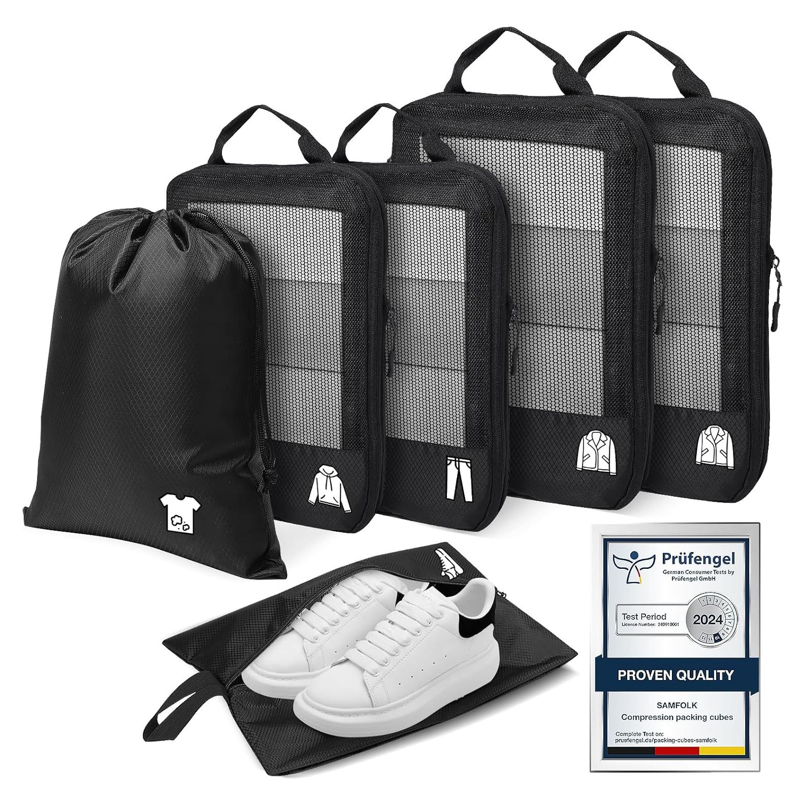 Juego de 6 Cubos de Compresión Samfolk para Viajes