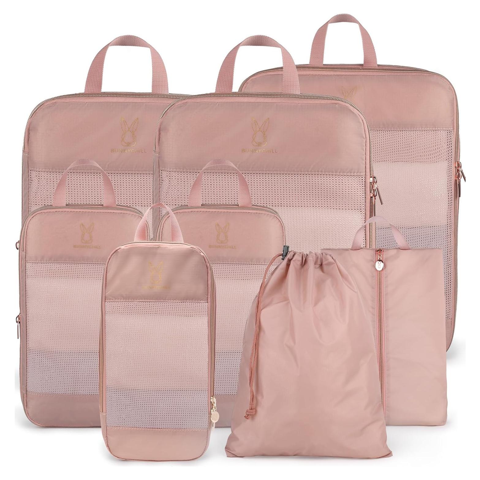 Set de 6 Cubos de Compresión Expandibles Bunnychill Rosa