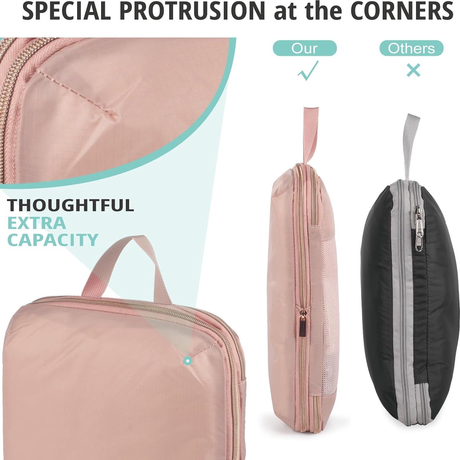 Set de 6 Cubos de Compresión Expandibles Bunnychill Rosa