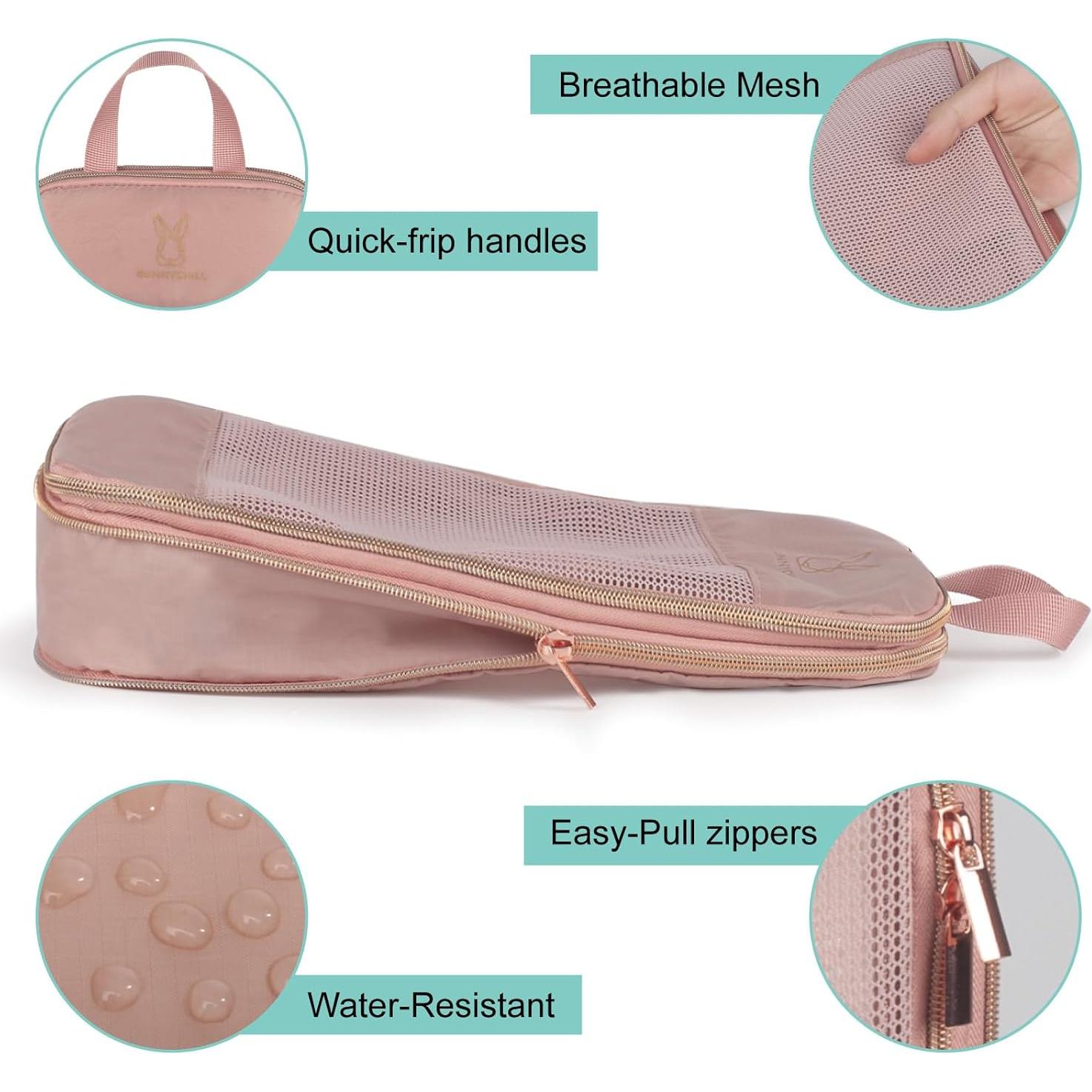 Set de 6 Cubos de Compresión Expandibles Bunnychill Rosa